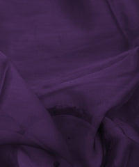 Purple Plain Dyed Organza Fabric