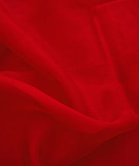 Red Plain Dyed Organza Fabric