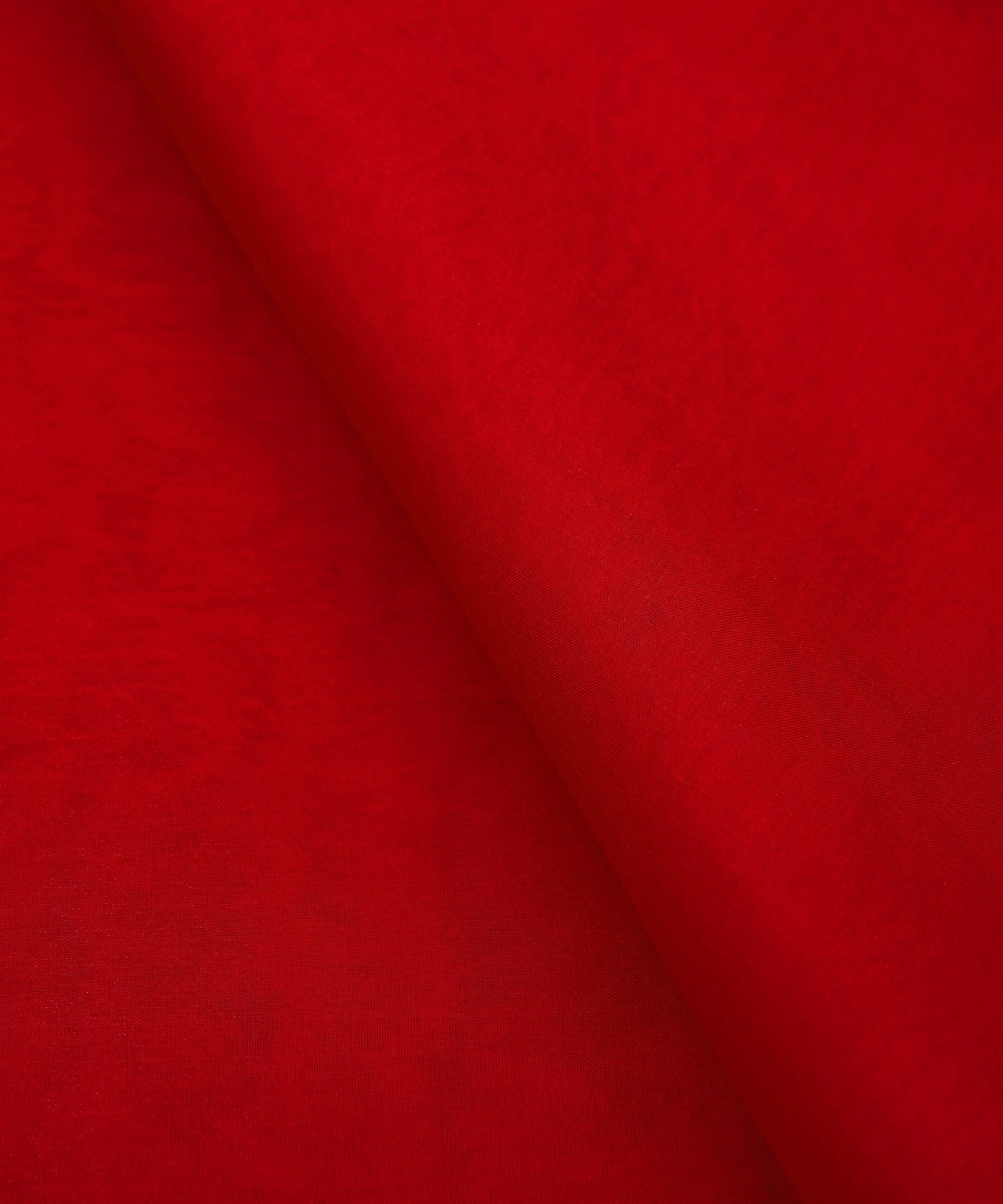 Red Plain Dyed Organza Fabric