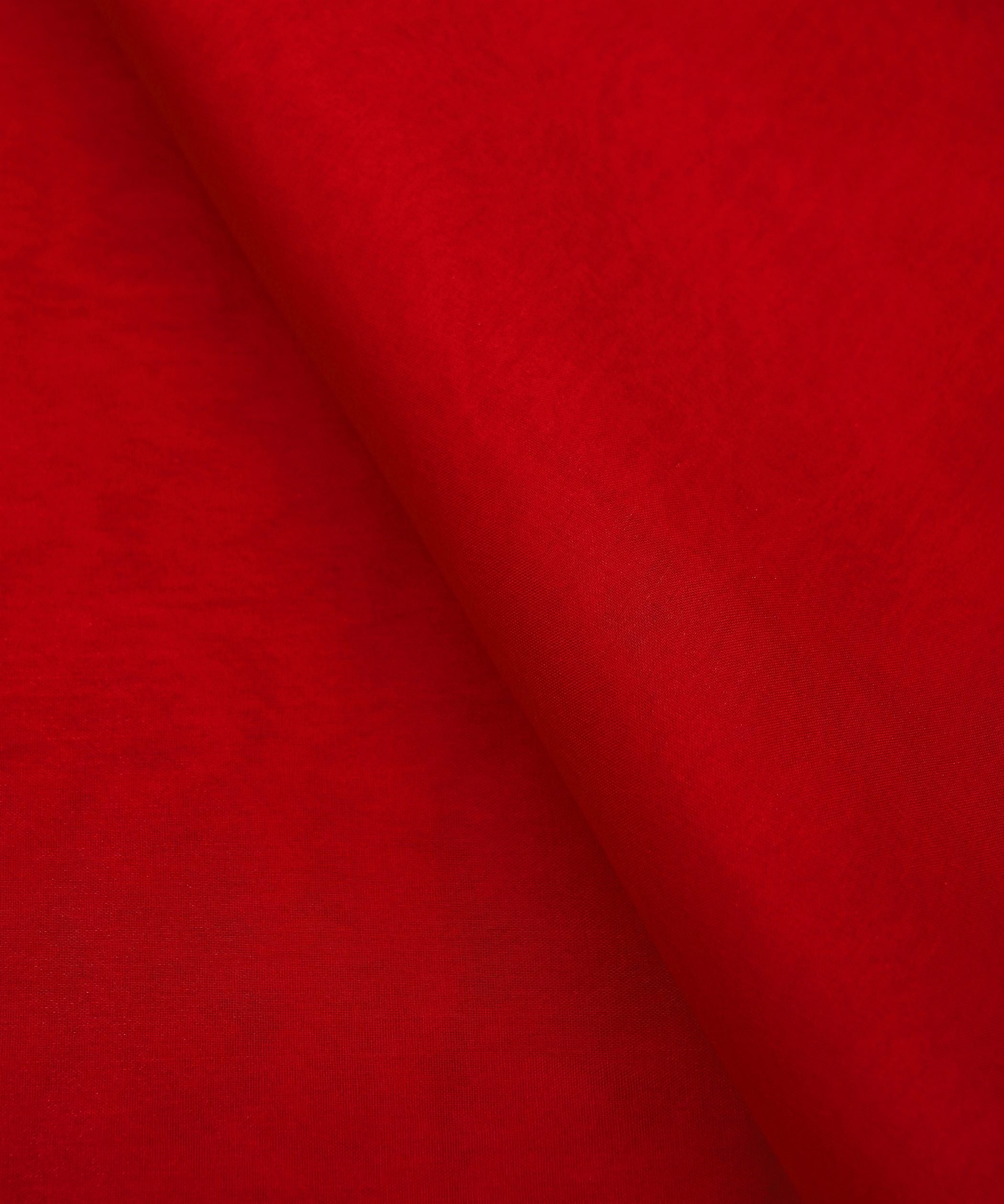 Red Plain Dyed Organza Fabric