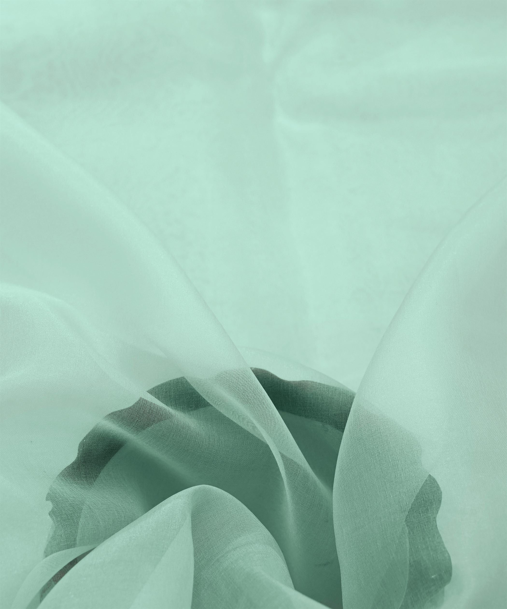 Sage Green Plain Dyed Organza Fabric