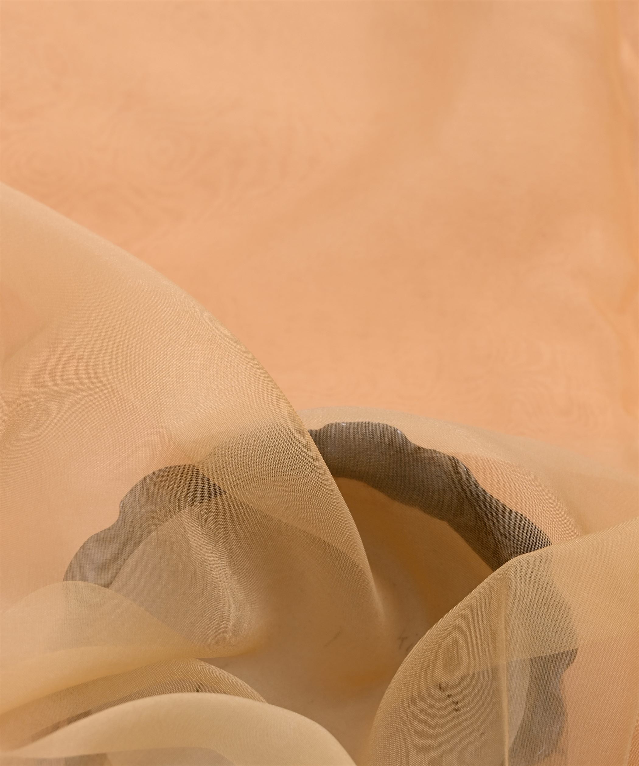 Sepia Plain Dyed Organza Fabric