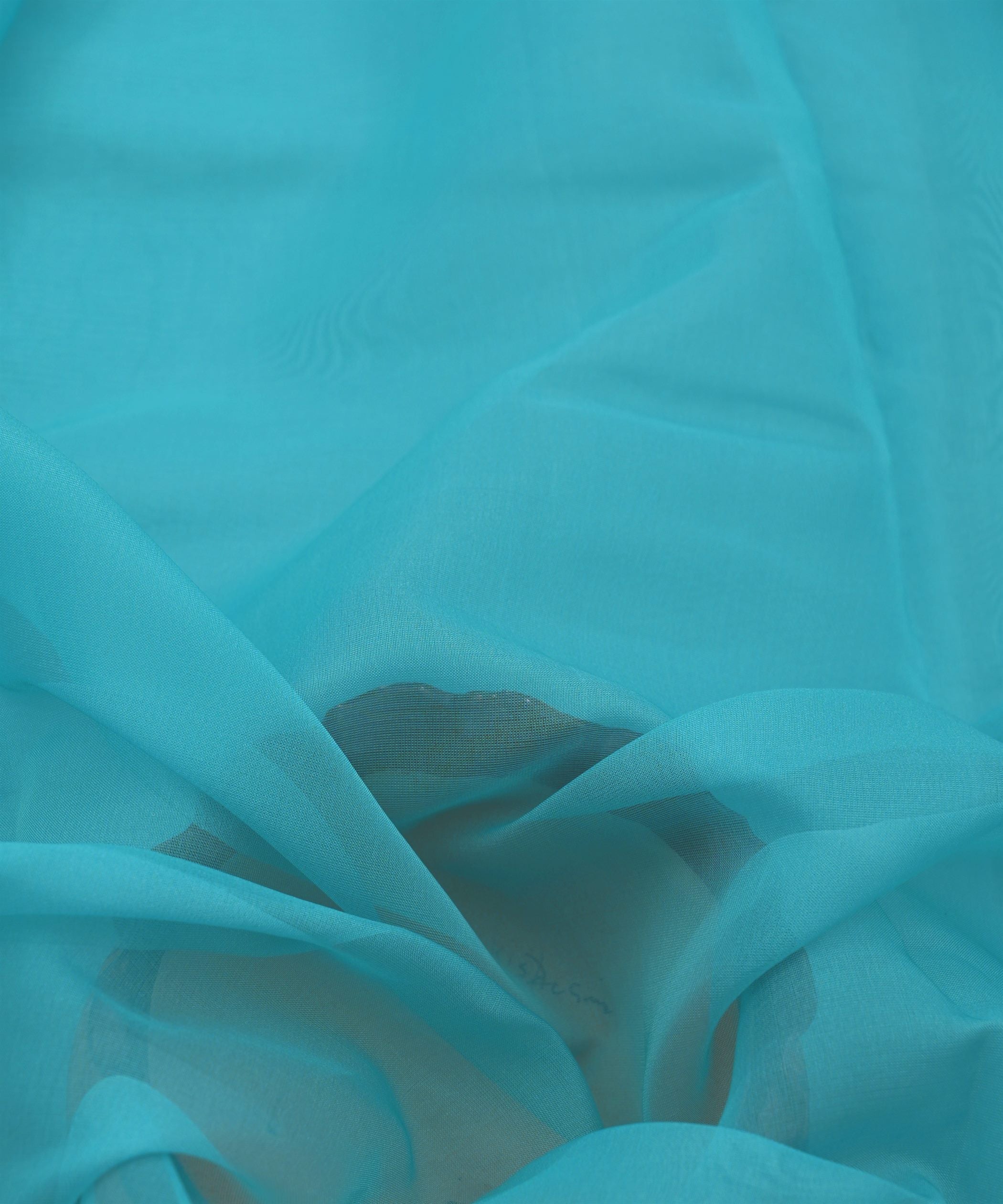 Sky Blue Plain Dyed Organza Fabric