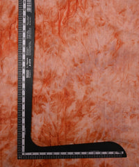 Orange Tie and Dye Organza Fabric with Fur Lining
