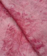 Powder Pink Tie and Dye Organza Fabric with Fur Lining