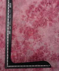 Powder Pink Tie and Dye Organza Fabric with Fur Lining