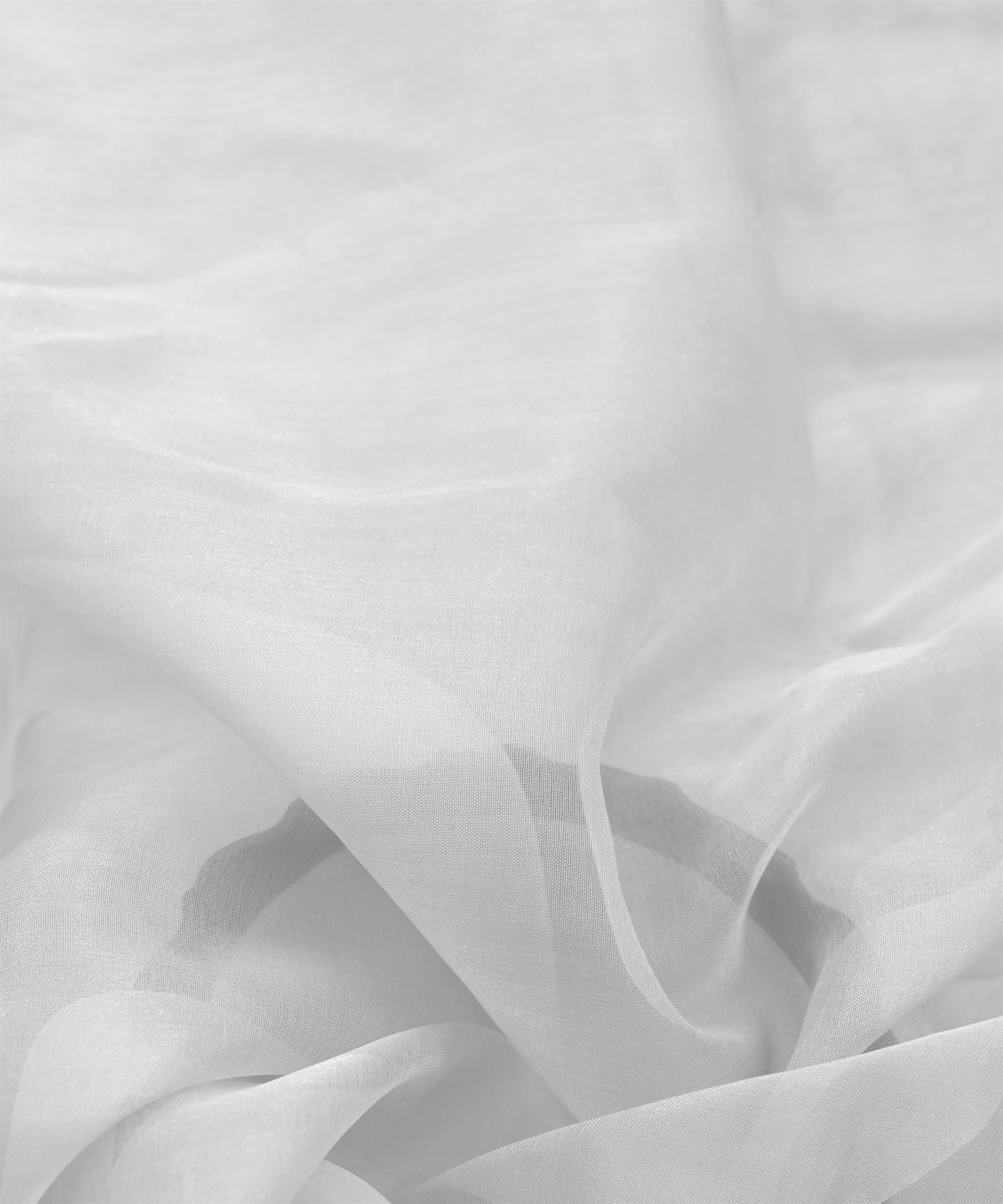 White Plain Dyed Organza Fabric