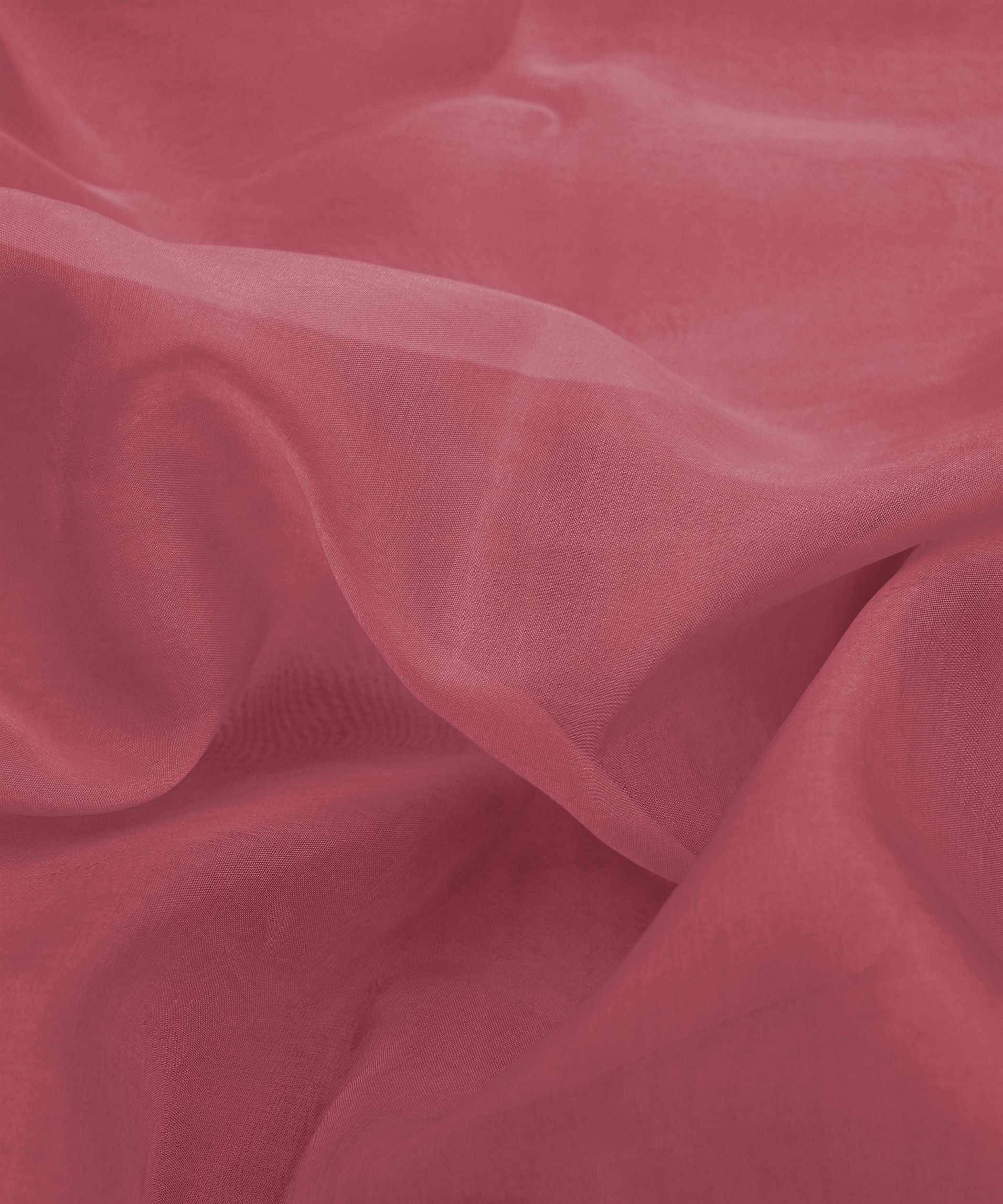 Wild Rose Pink Plain Dyed Organza Fabric