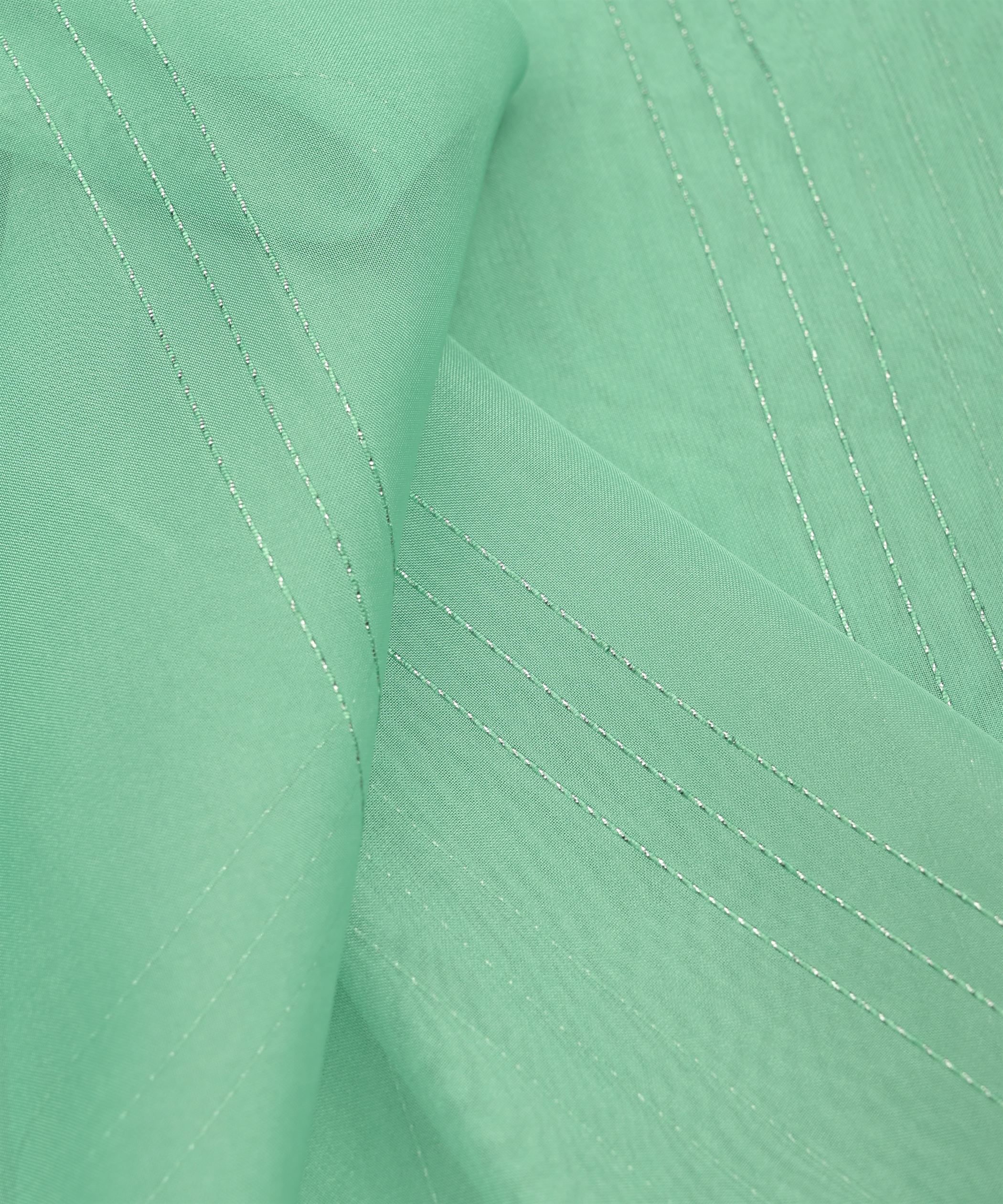 Aqua Green Organza fabric with Lining