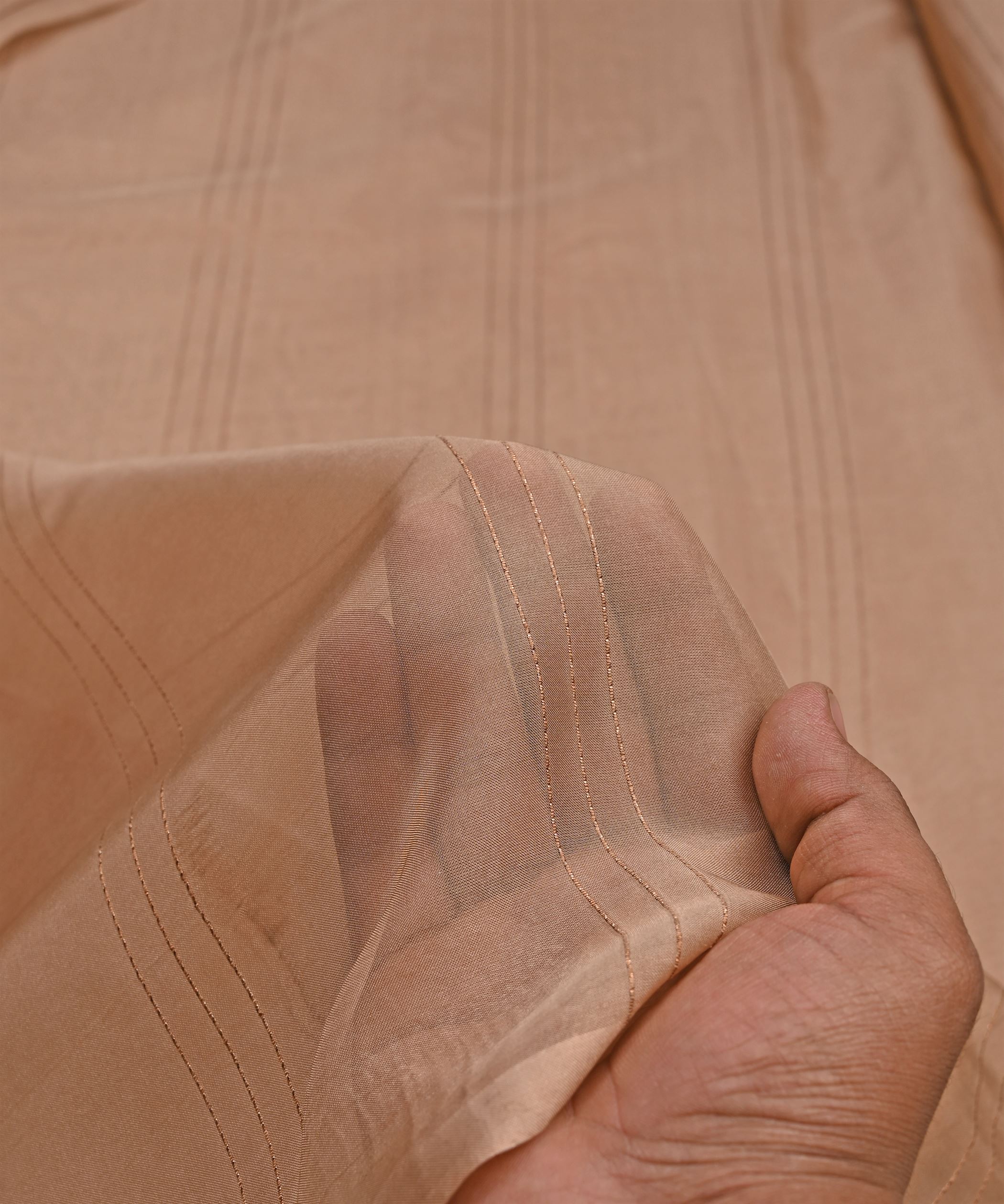 Powder Pink Organza fabric with Lining