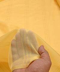 Yellow Organza fabric with Lining
