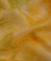 Yellow Organza Fabric with Shibori Print