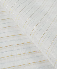 Organza Dyeable Fabric with Silver & Gold Zari-1