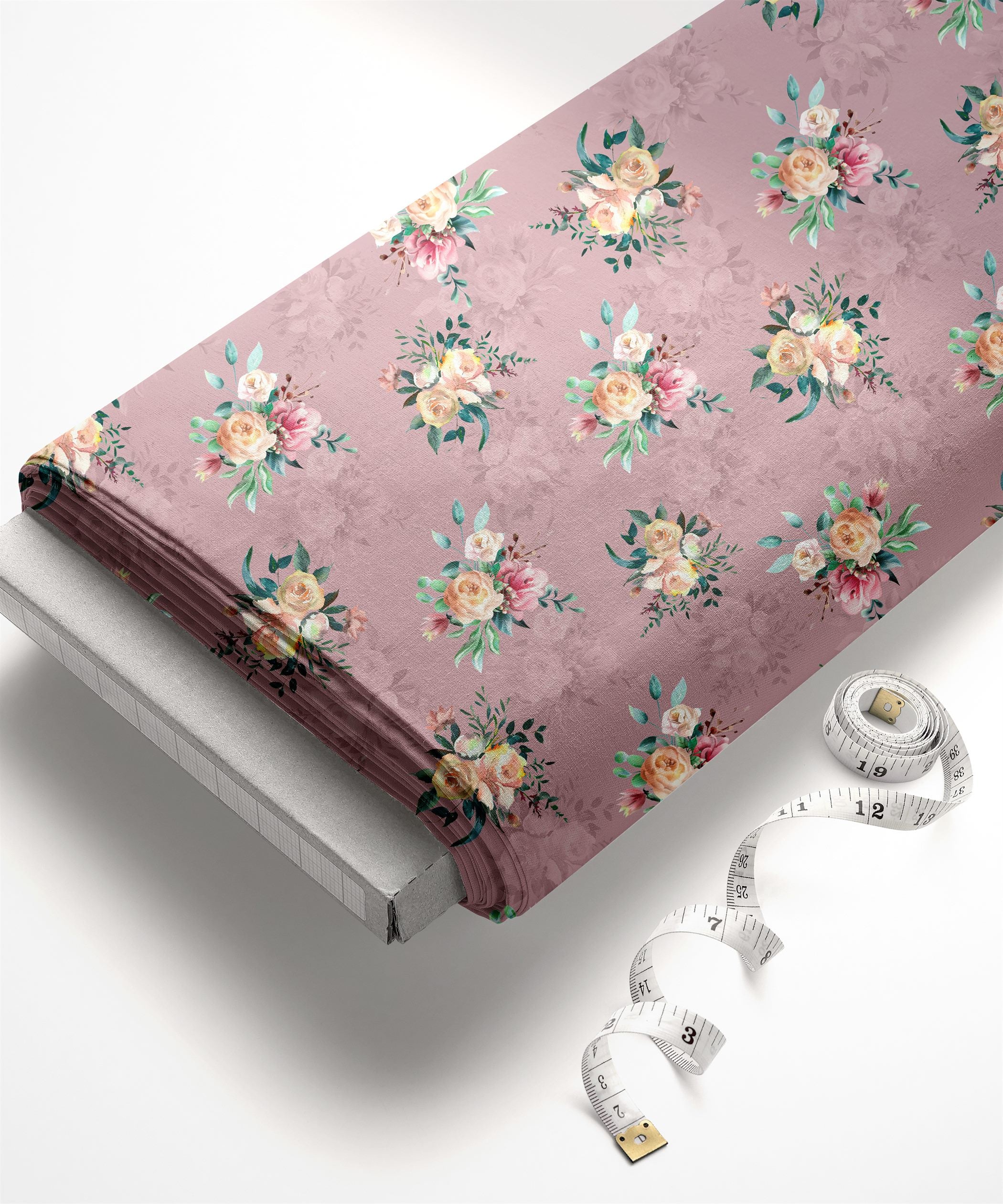 Pastel Pink-Rose Bunch Print