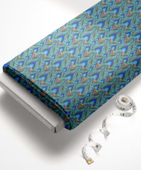 Peacock Blue Egyptian Floral Print