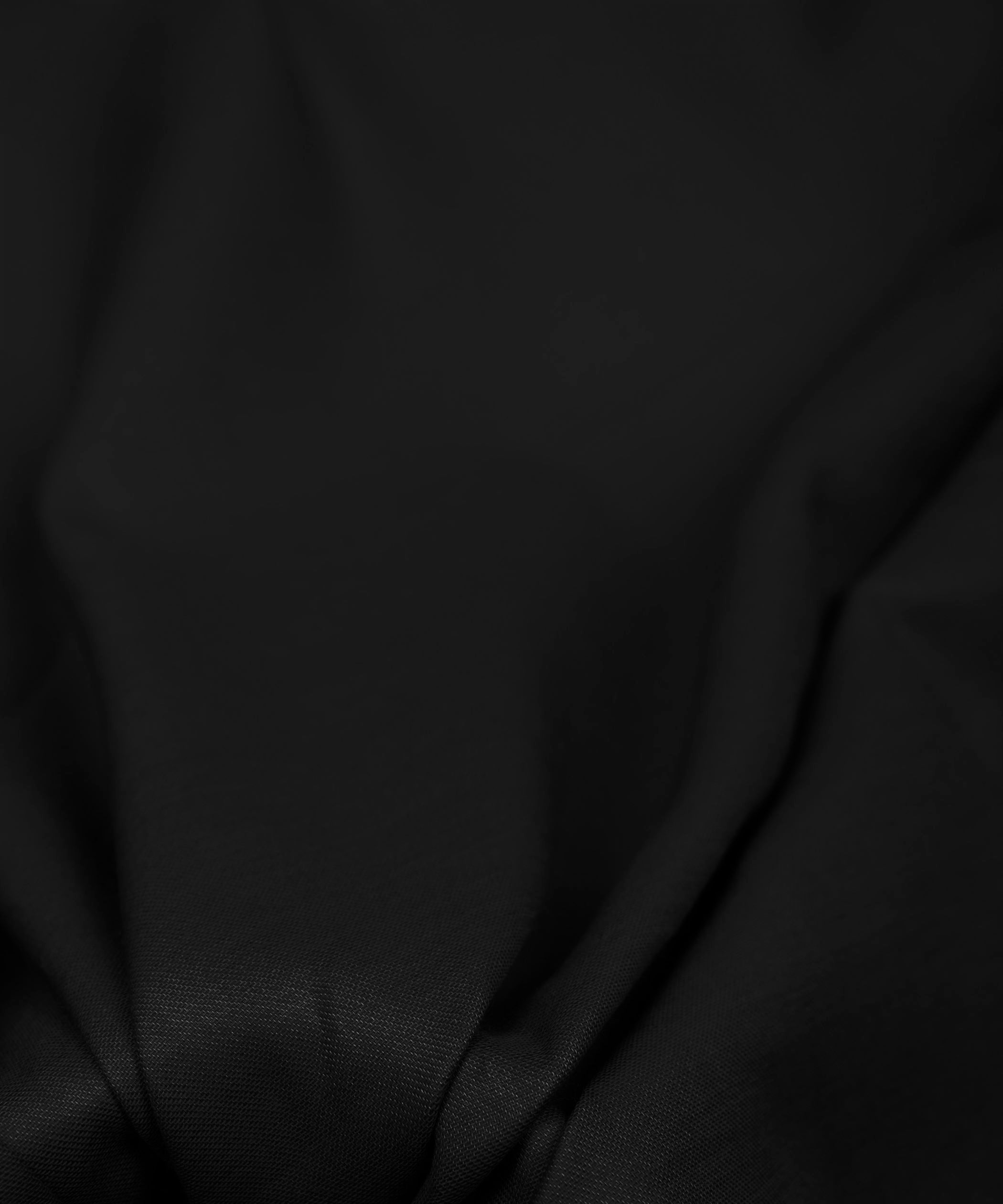 Black Plain Dyed Cotton Satin Fabric