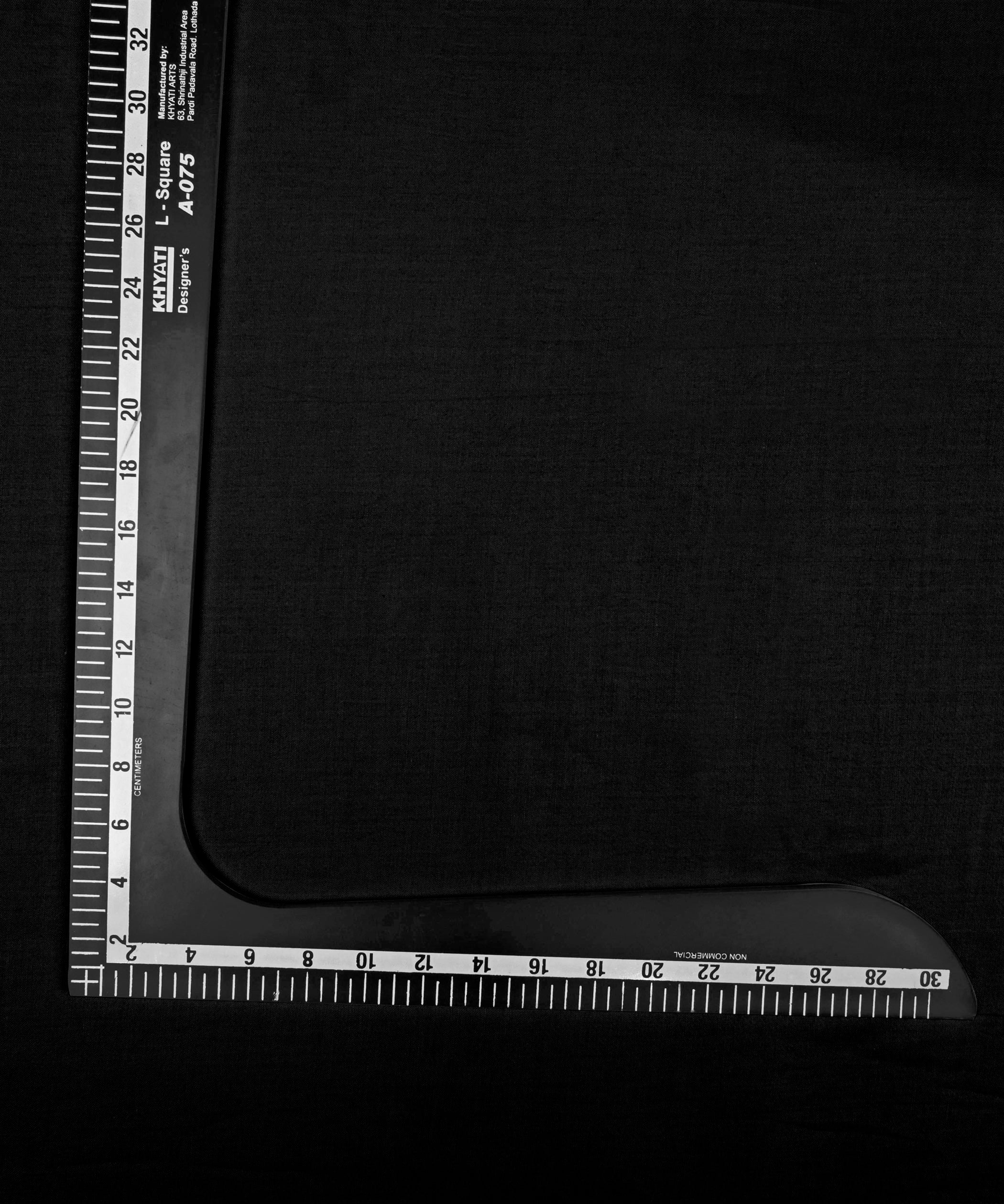 Black Plain Dyed Cotton Satin Fabric