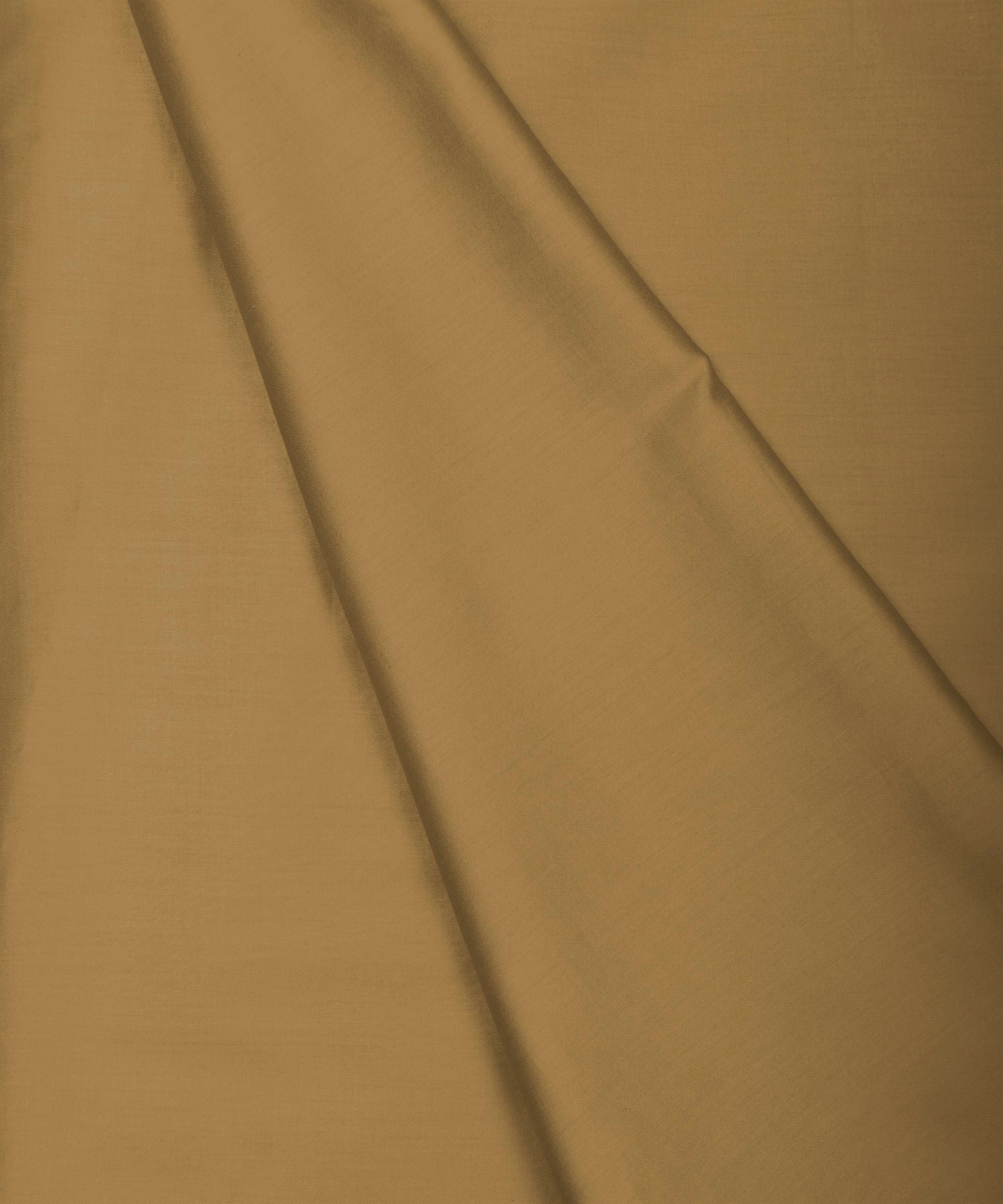 Dark Biege Plain Dyed Cotton Satin Fabric