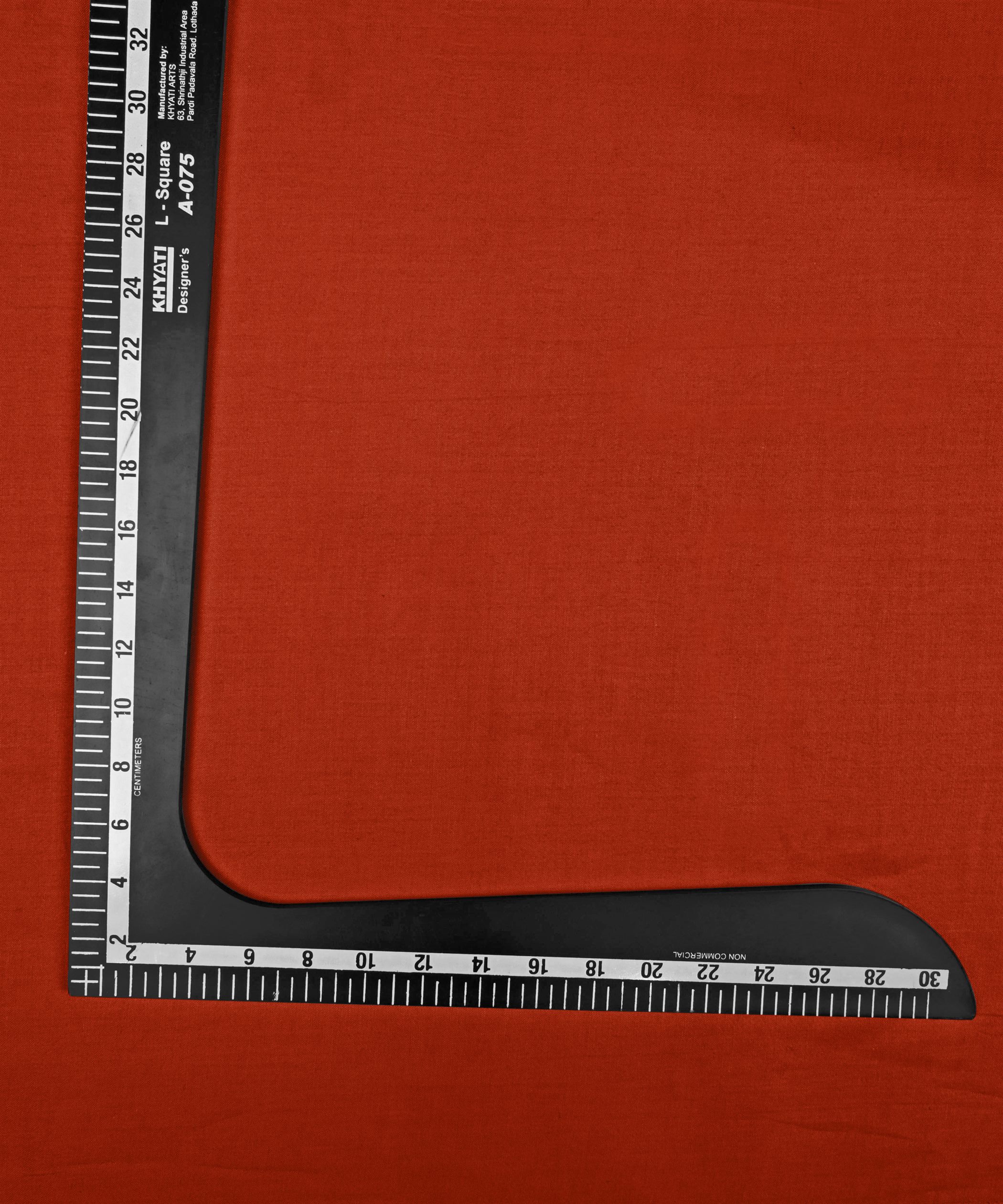 Dark Orange Plain Dyed Cotton Satin Fabric