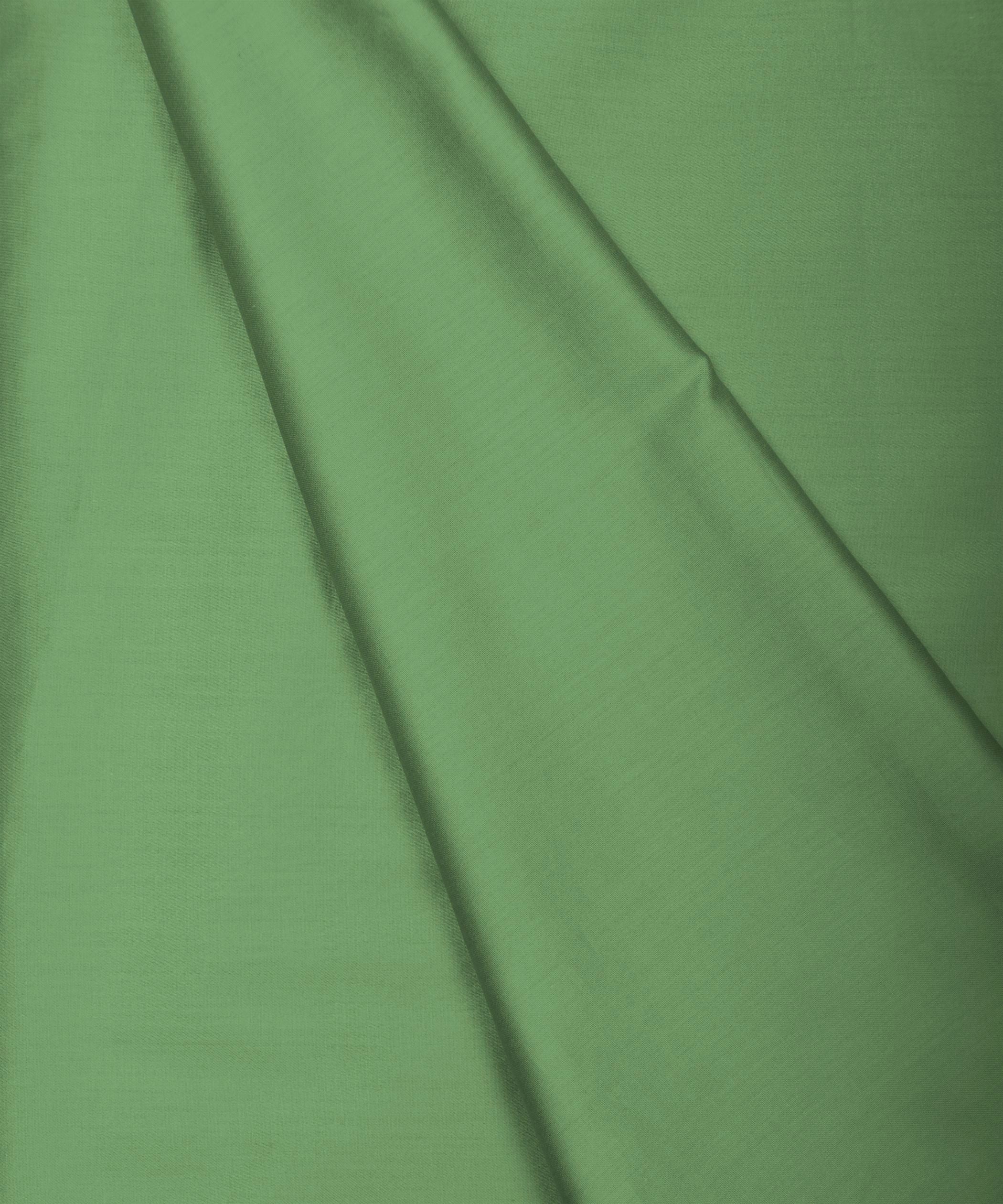 Dusty Green Plain Dyed Cotton Satin Fabric
