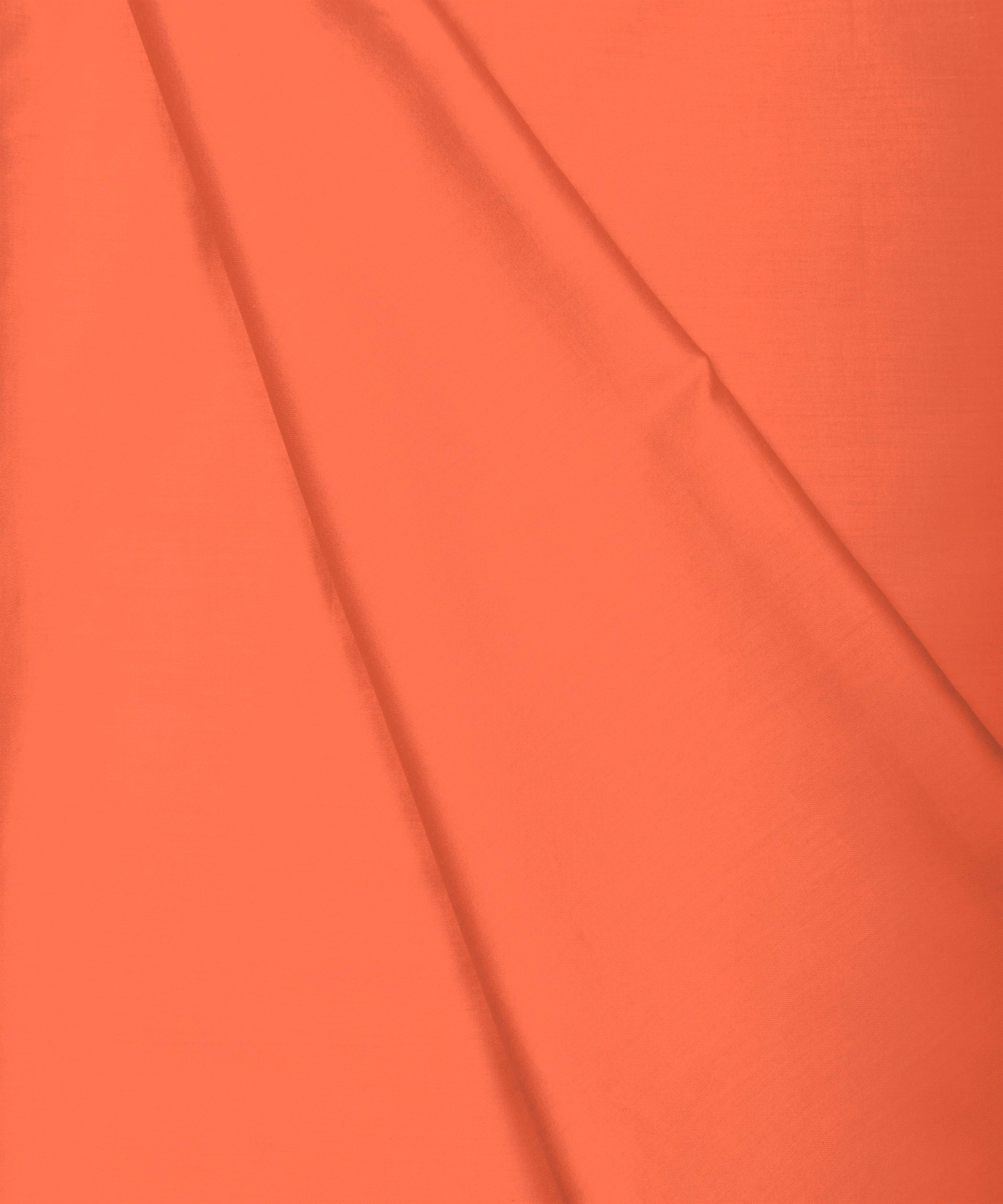 Light Peach Plain Dyed Cotton Satin Fabric