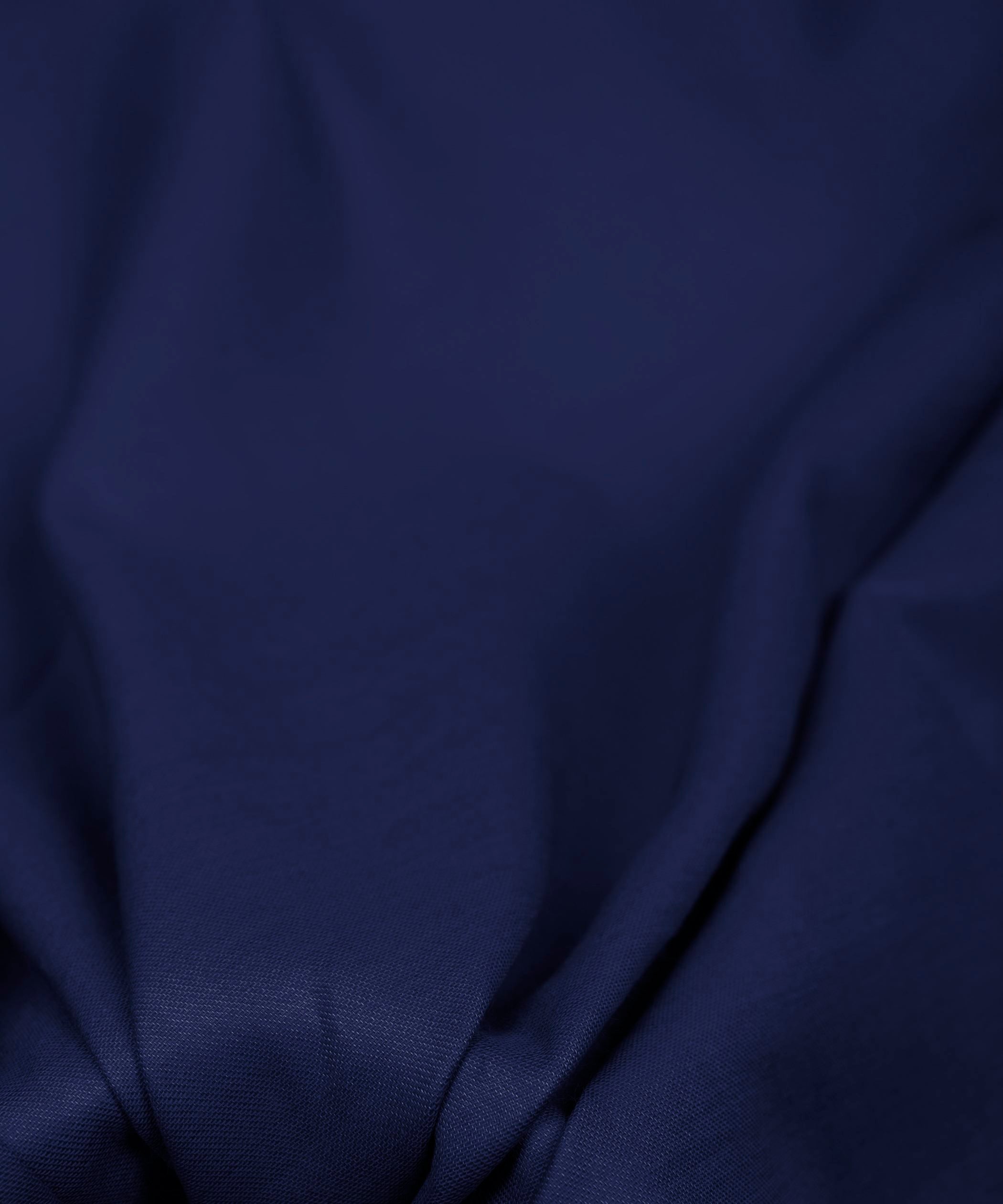 Navy Blue Plain Dyed Cotton Satin Fabric