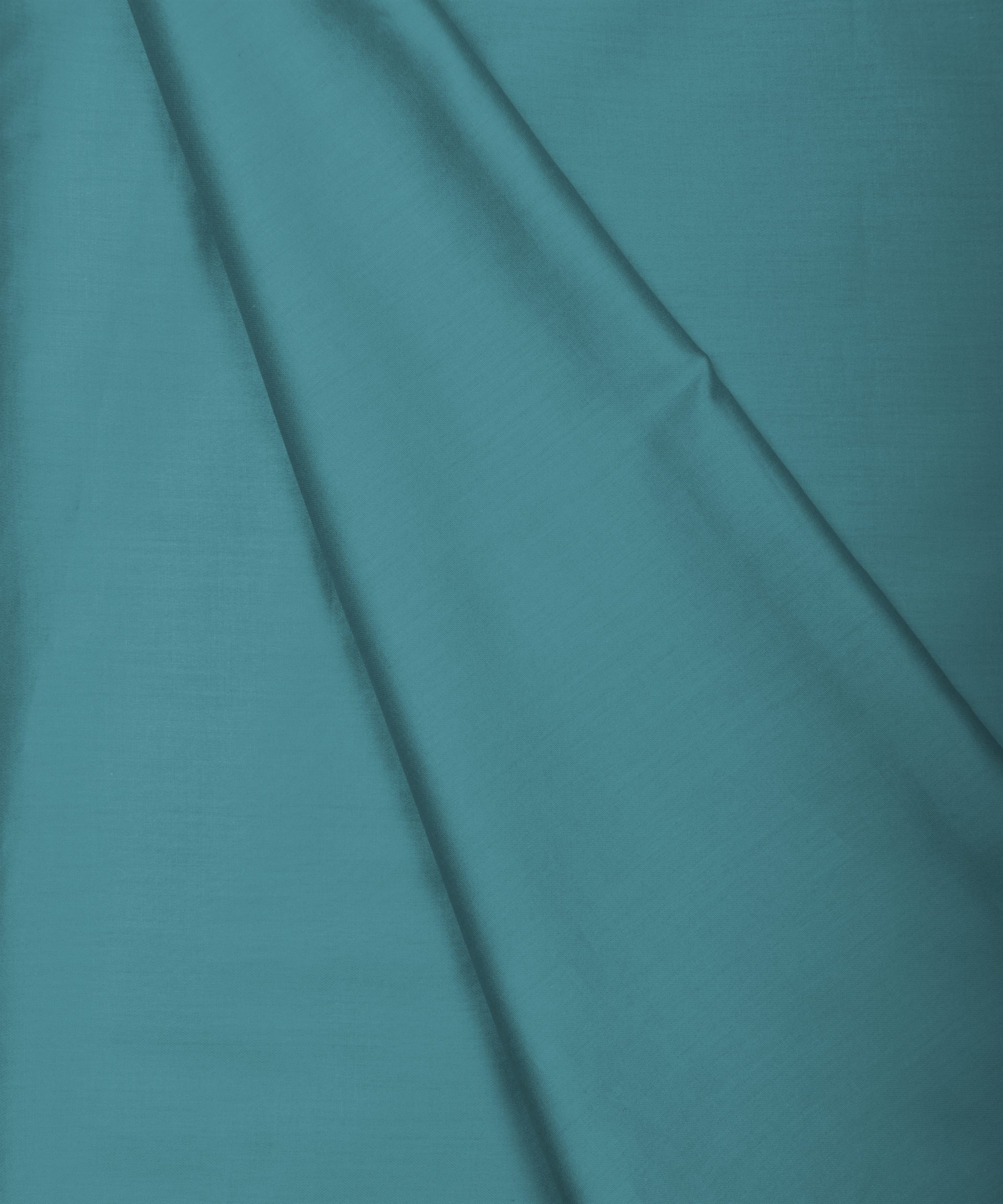 Teal Plain Dyed Cotton Satin Fabric