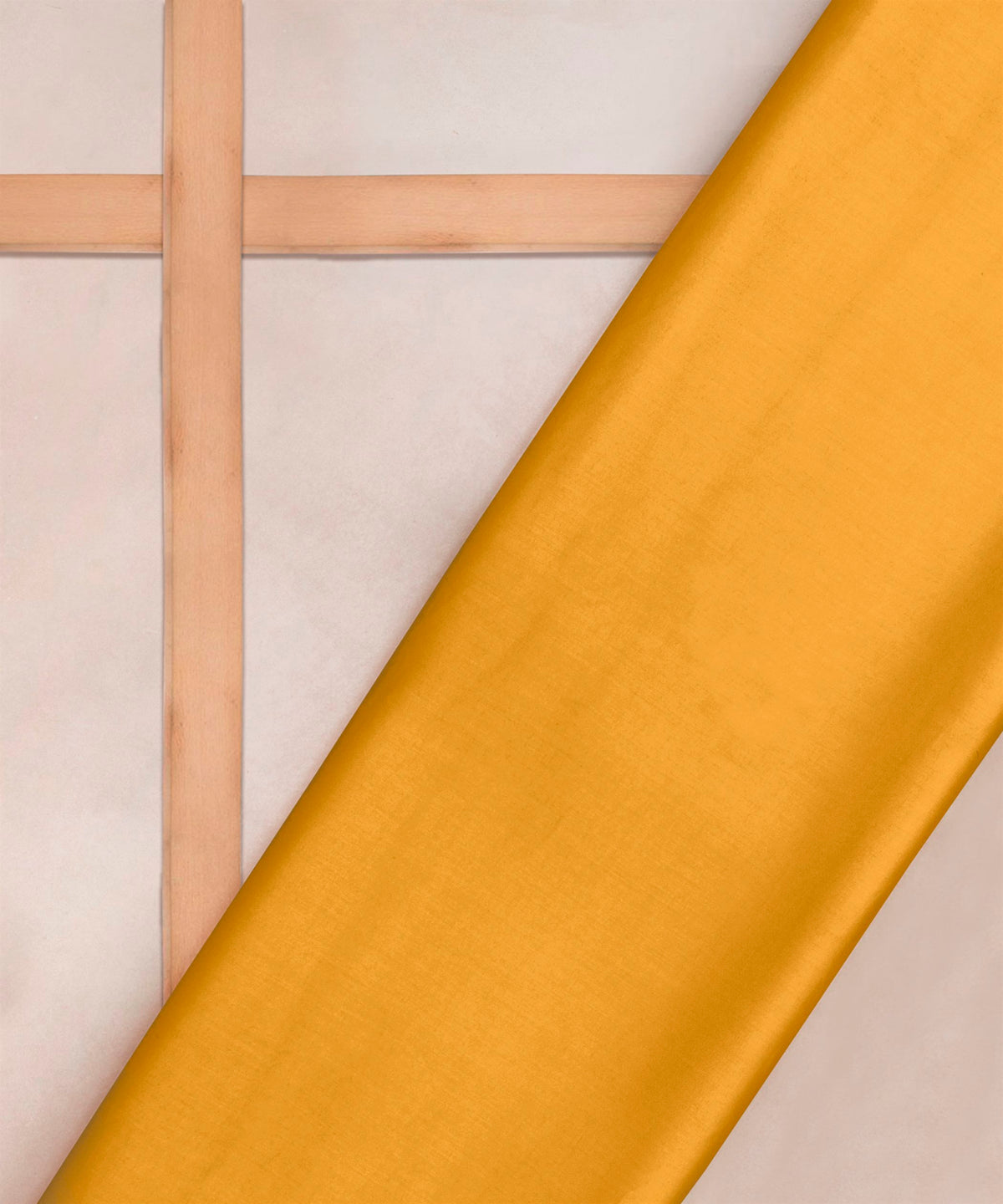 Yellow Plain Dyed Cotton Satin Fabric