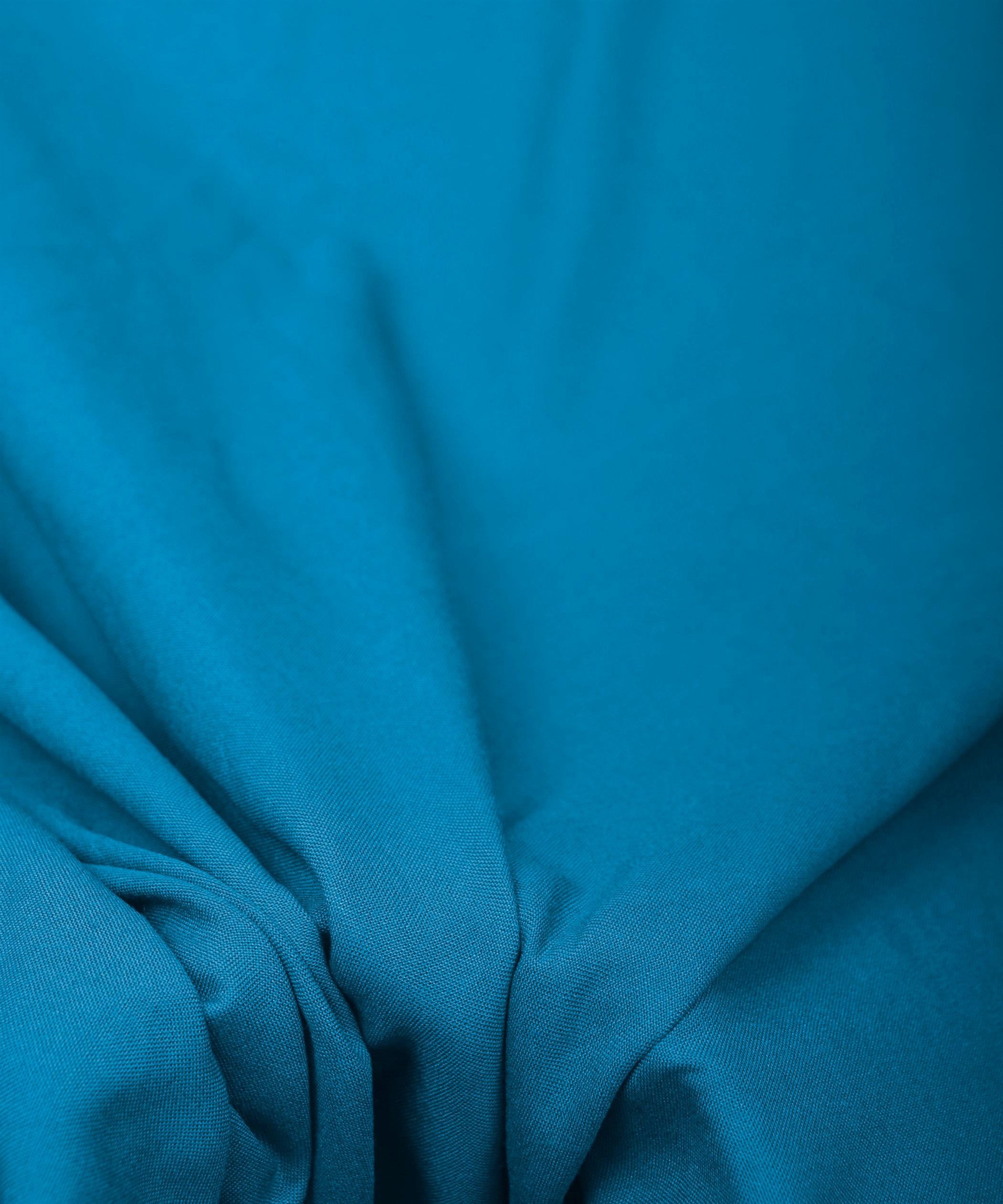 Blue Plain Dyed Rayon Fabric