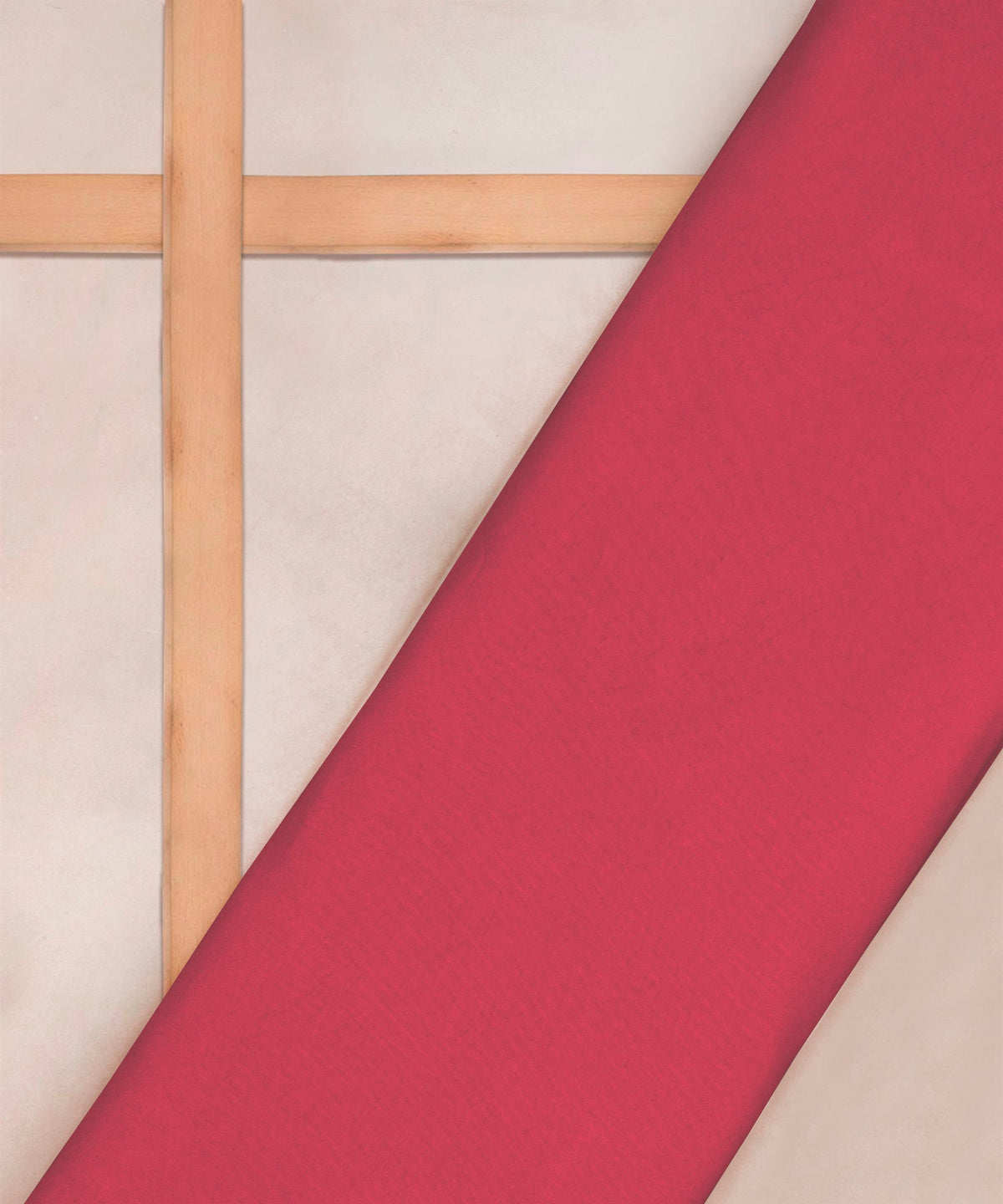 Carrot Pink Plain Dyed Rayon Fabric