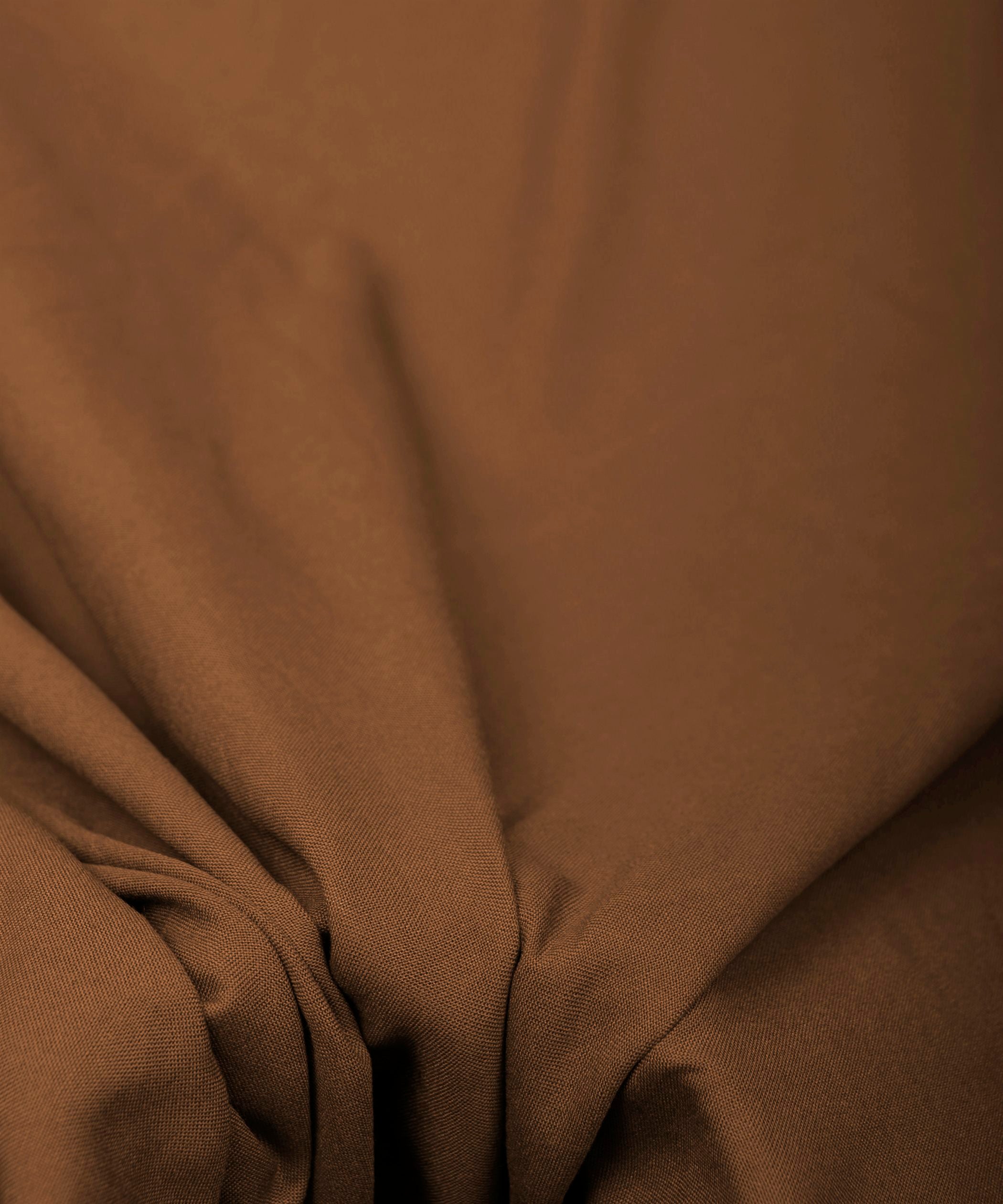 Coffee Brown Plain Dyed Rayon Fabric