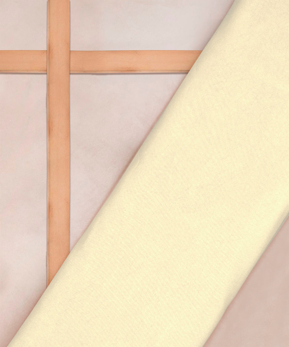 Cream Plain Dyed Rayon Fabric