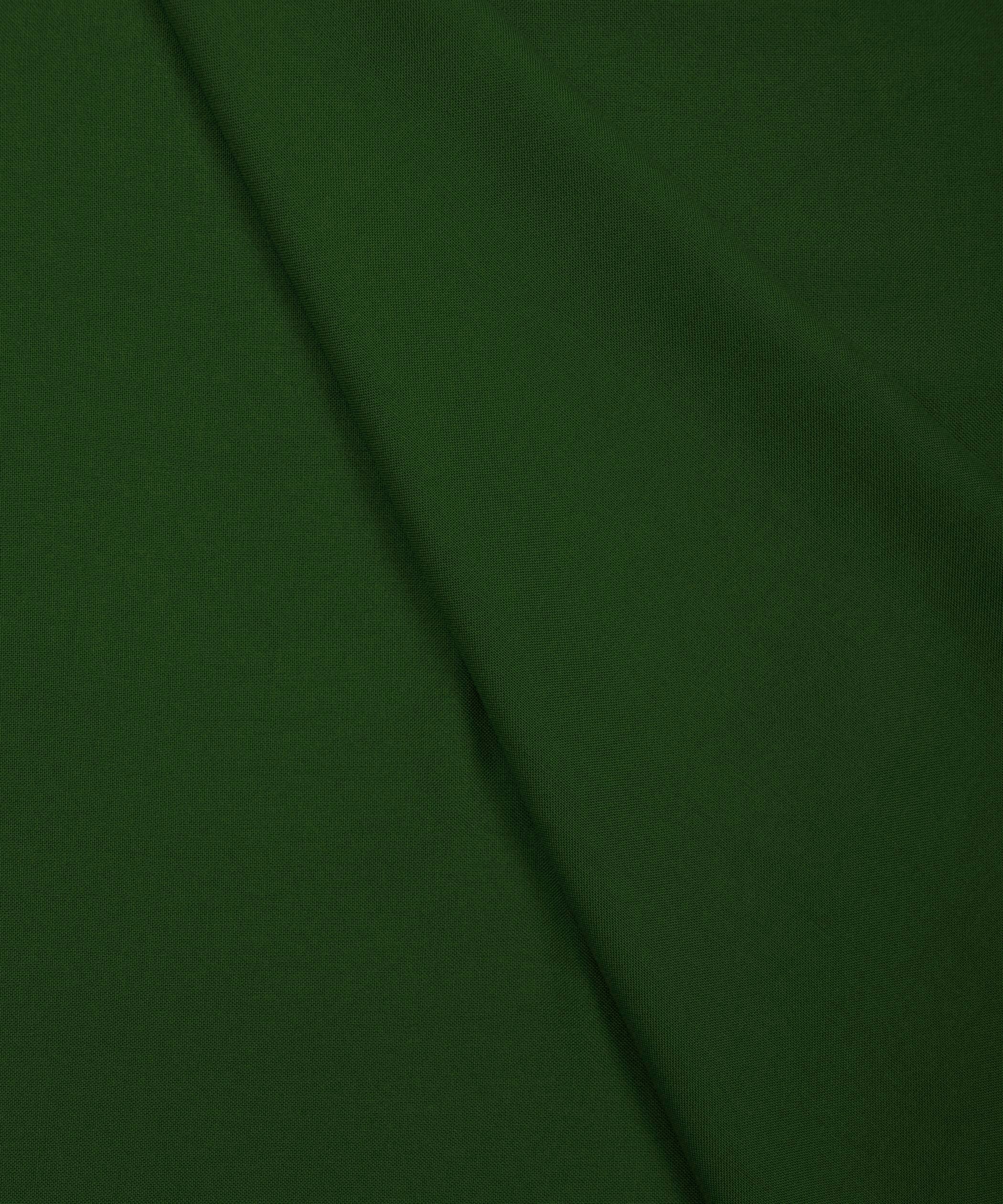 Dark Green Plain Dyed Rayon Fabric