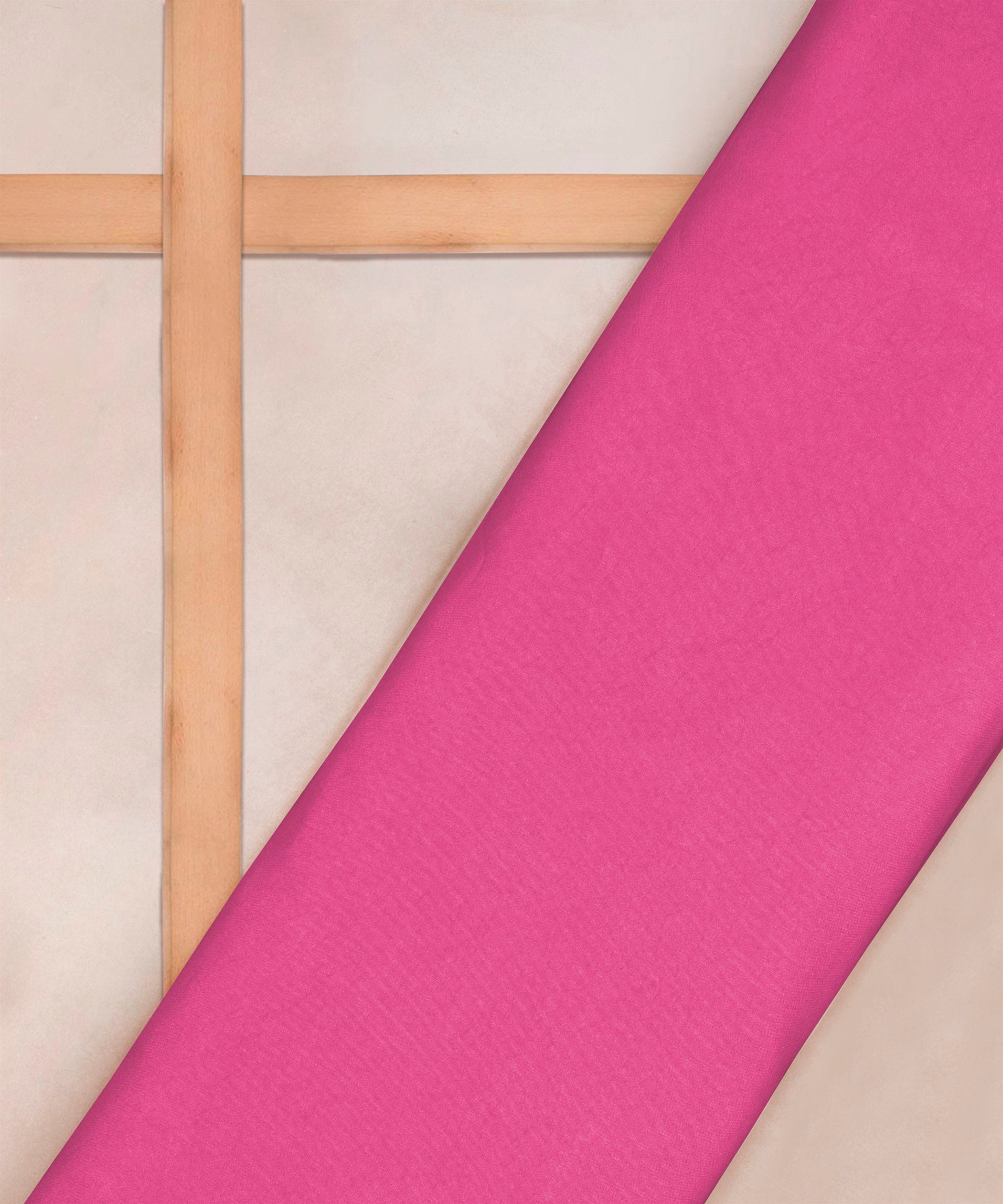 Dark Pink Plain Dyed Rayon Fabric