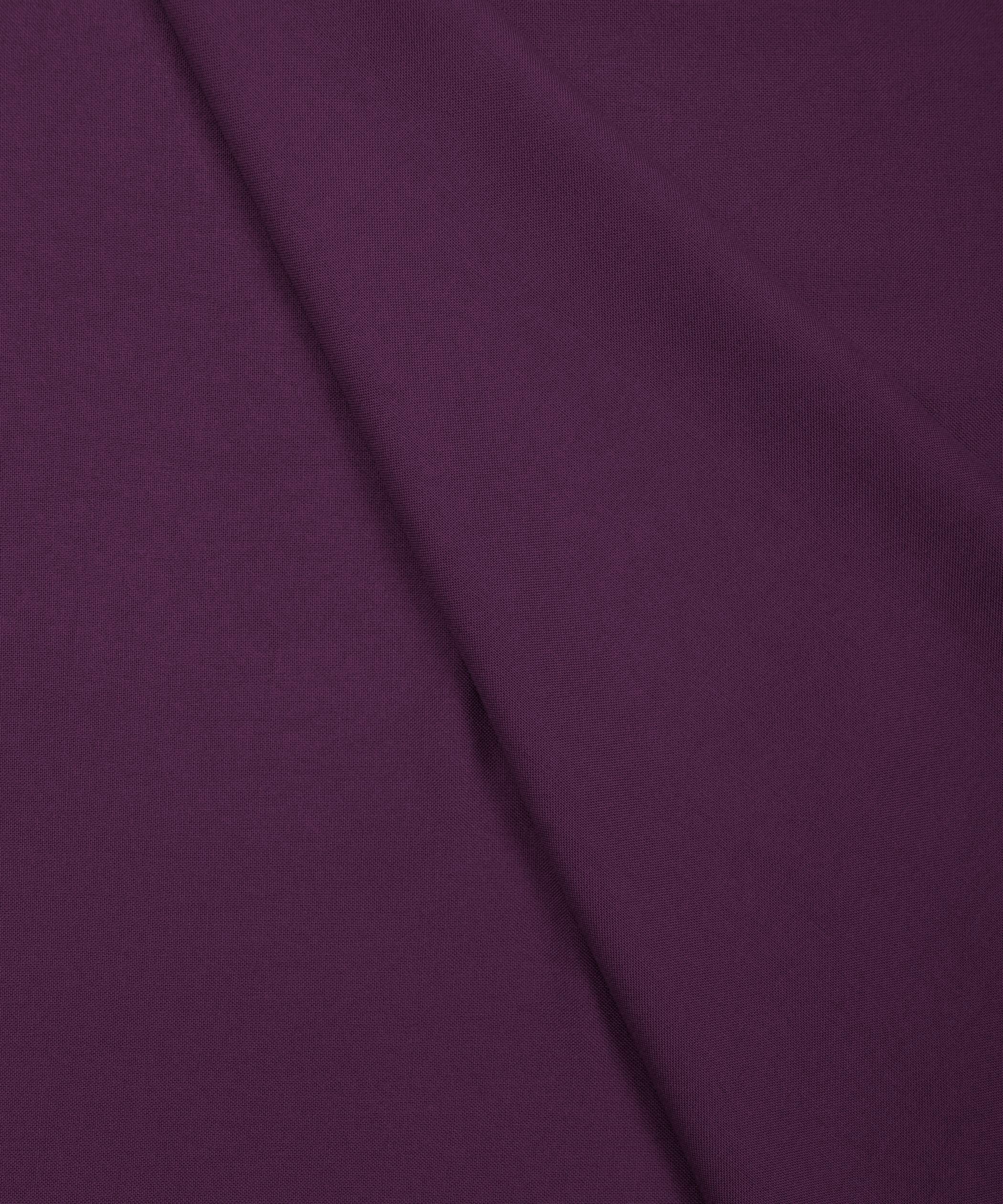 Dark Violet Plain Dyed Rayon Fabric