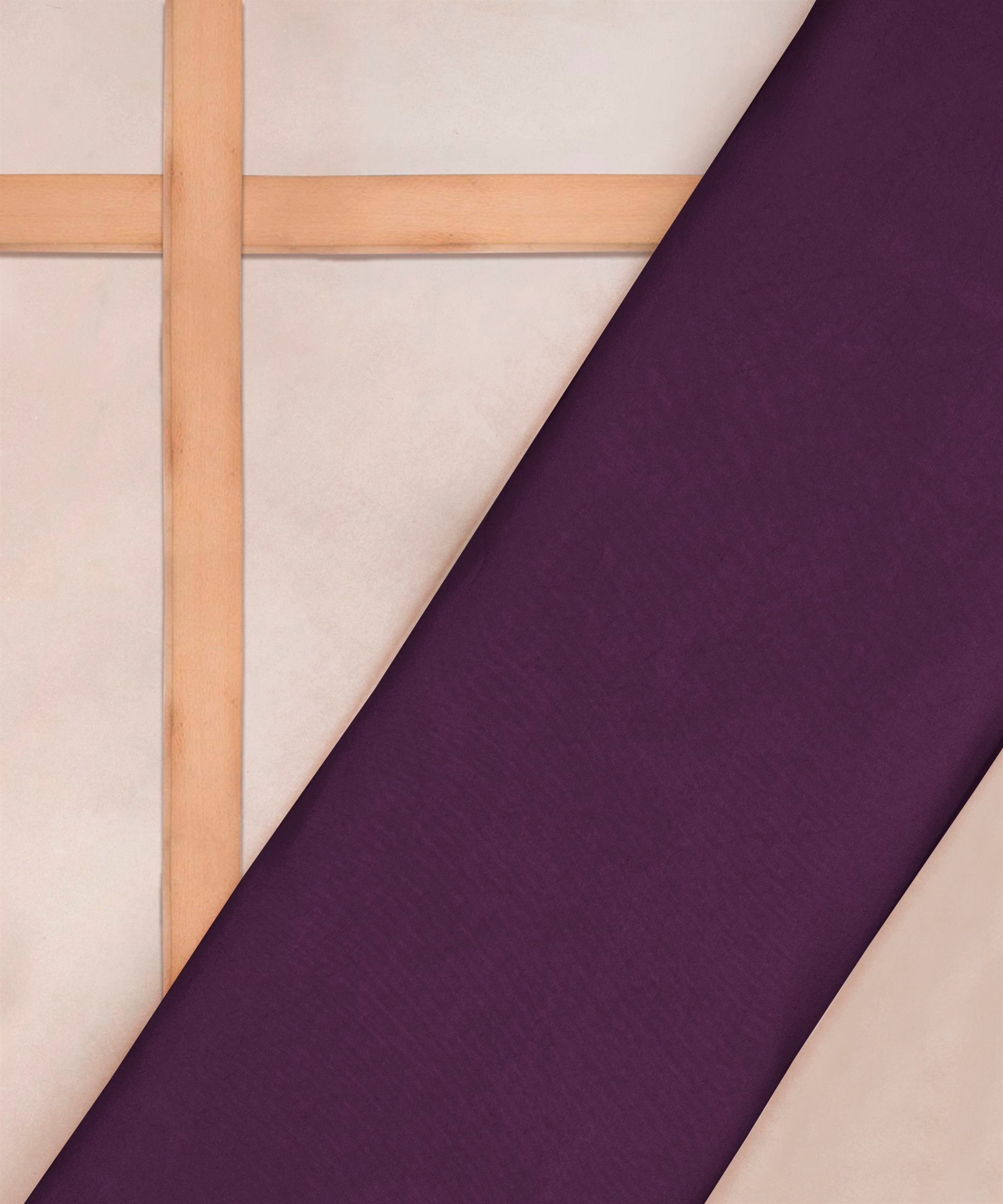 Dark Violet Plain Dyed Rayon Fabric