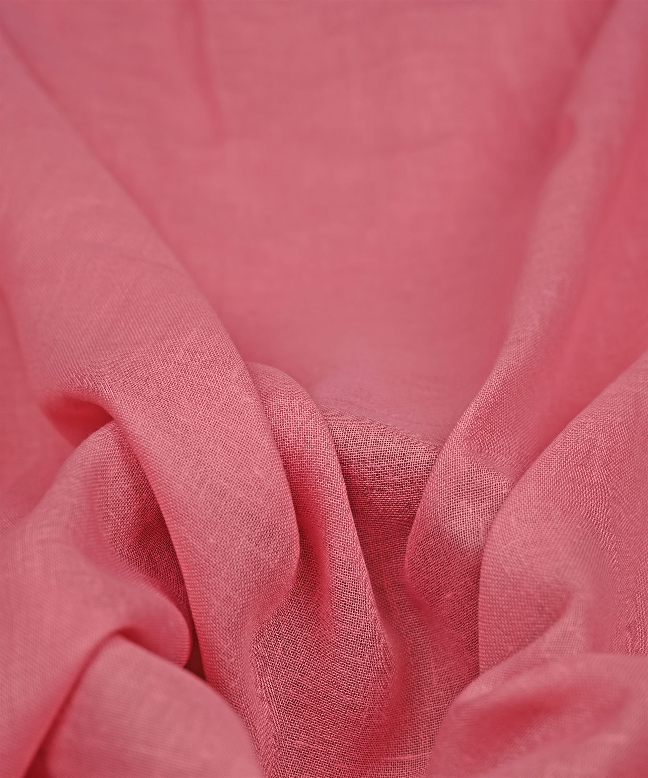 Onion Pink Plain Dyed Poly Linen Fabric