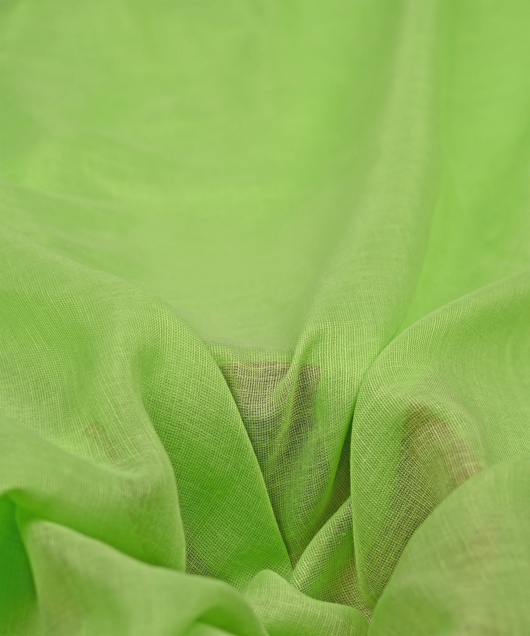 Pista Green Plain Dyed Poly Linen Fabric