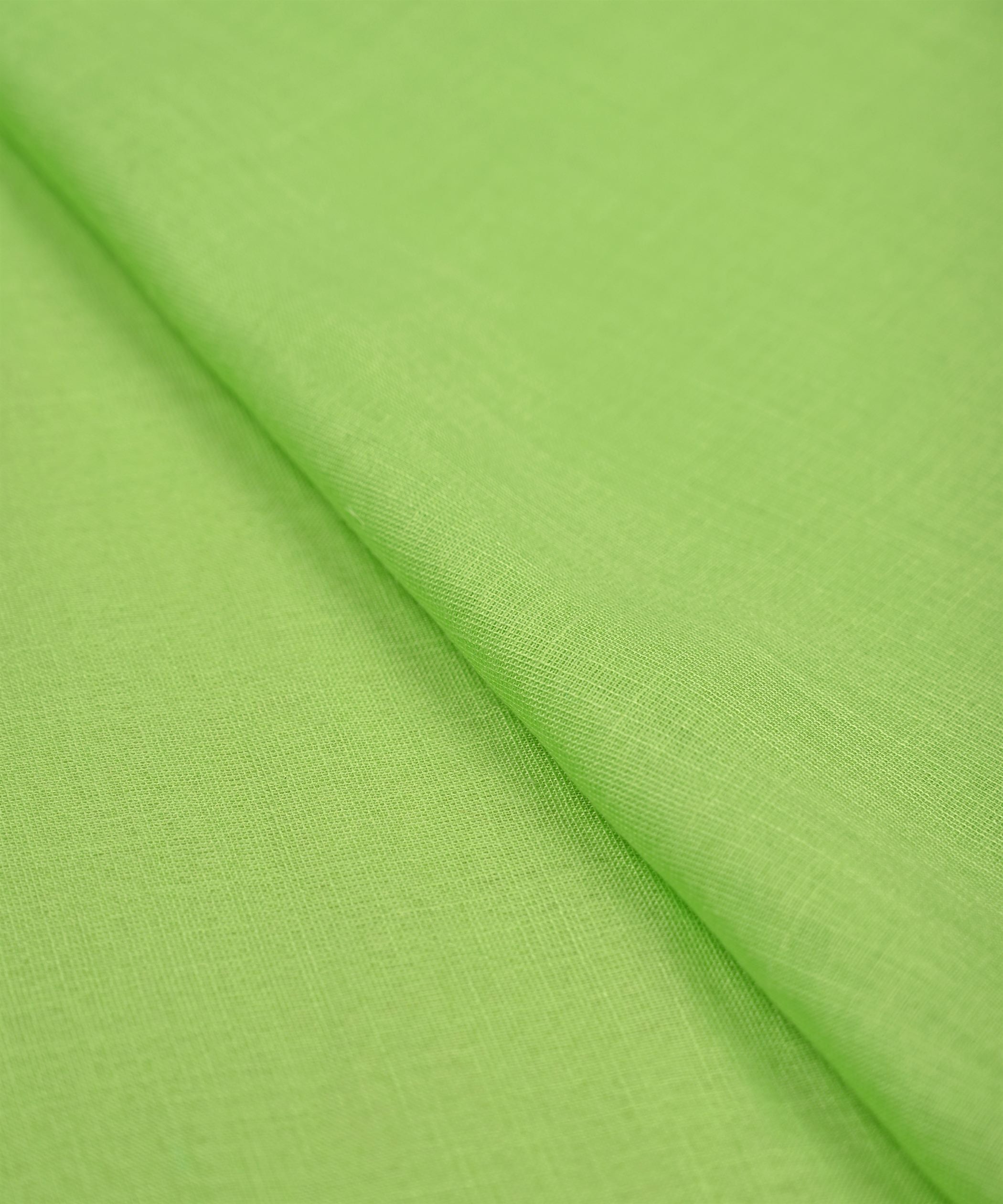 Pista Green Plain Dyed Poly Linen Fabric