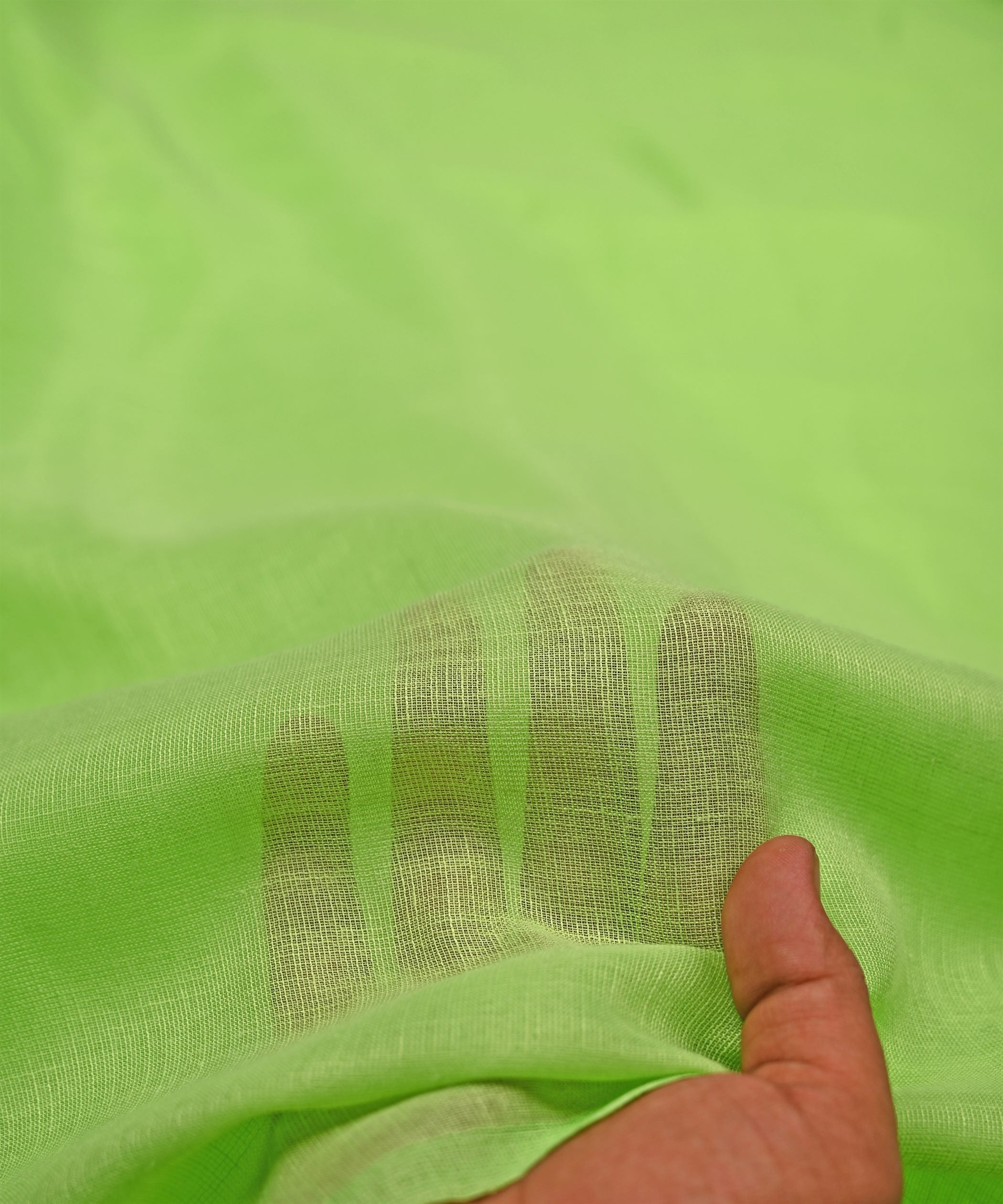 Pista Green Plain Dyed Poly Linen Fabric