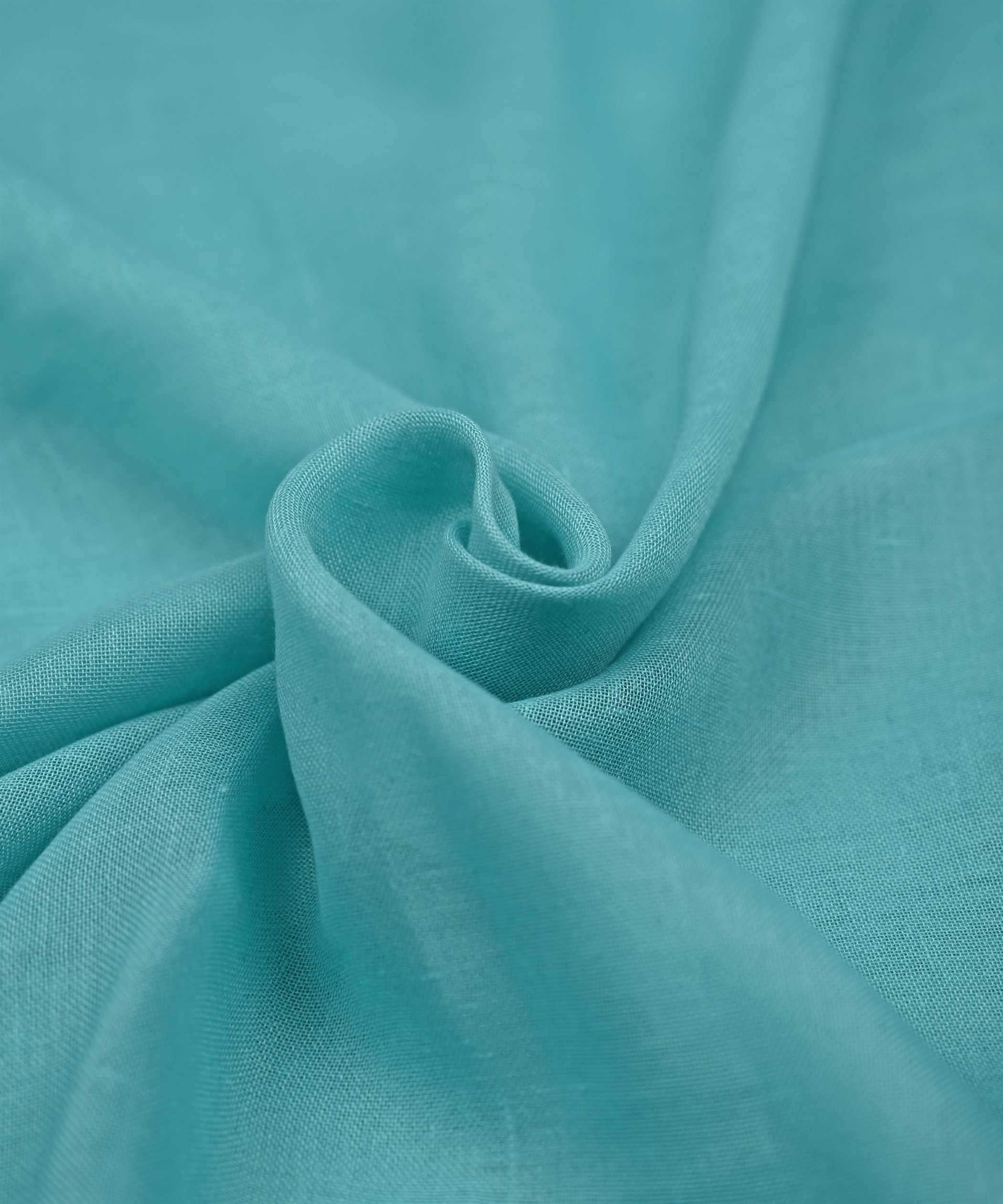 Sky Blue Plain Dyed Poly Linen Fabric