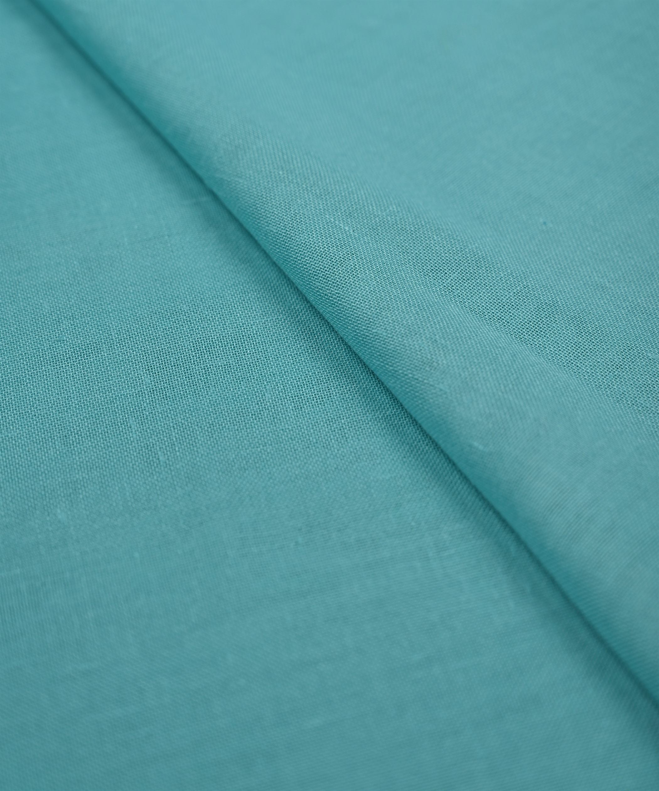 Sky Blue Plain Dyed Poly Linen Fabric