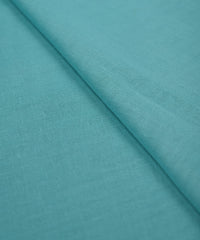 Sky Blue Plain Dyed Poly Linen Fabric