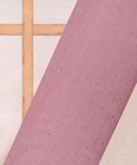 Pink Semi Net Fabric with Zari Sequin lining