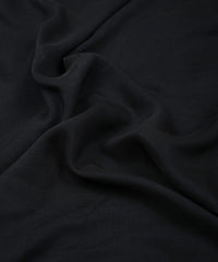 Black Plain Dyed Polyester Muslin Fabric