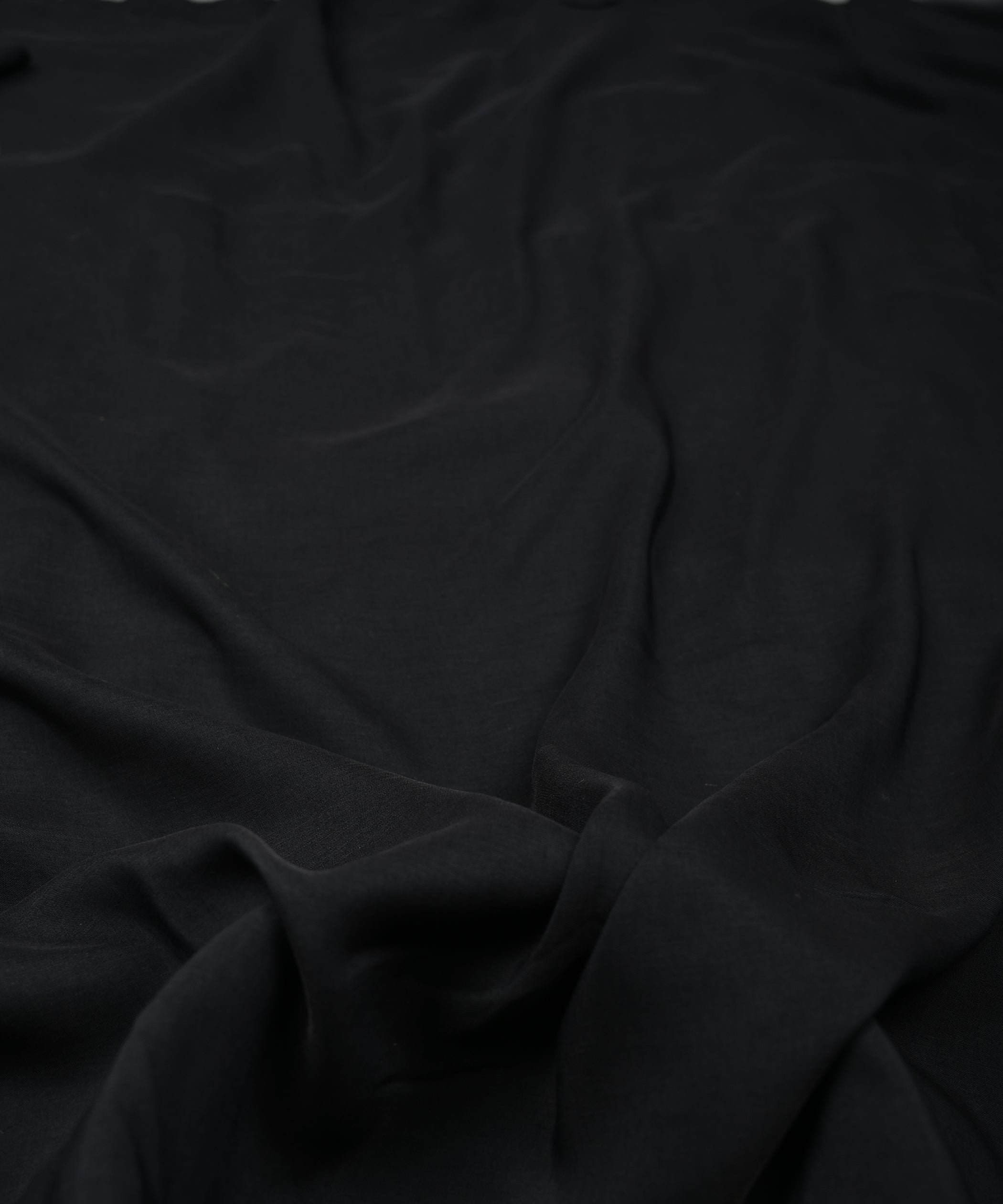 Black Plain Dyed Polyester Muslin Fabric