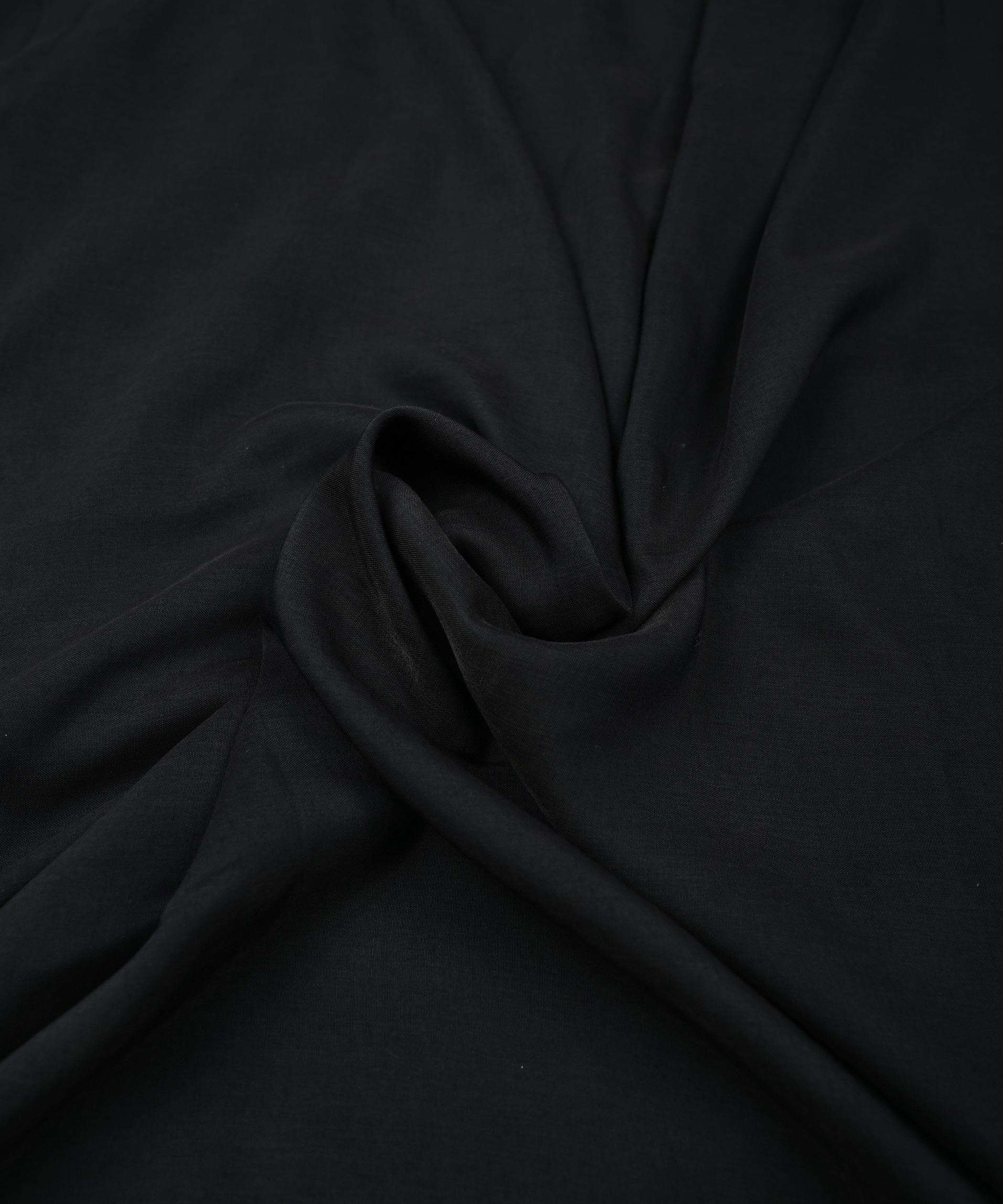 Black Plain Dyed Polyester Muslin Fabric