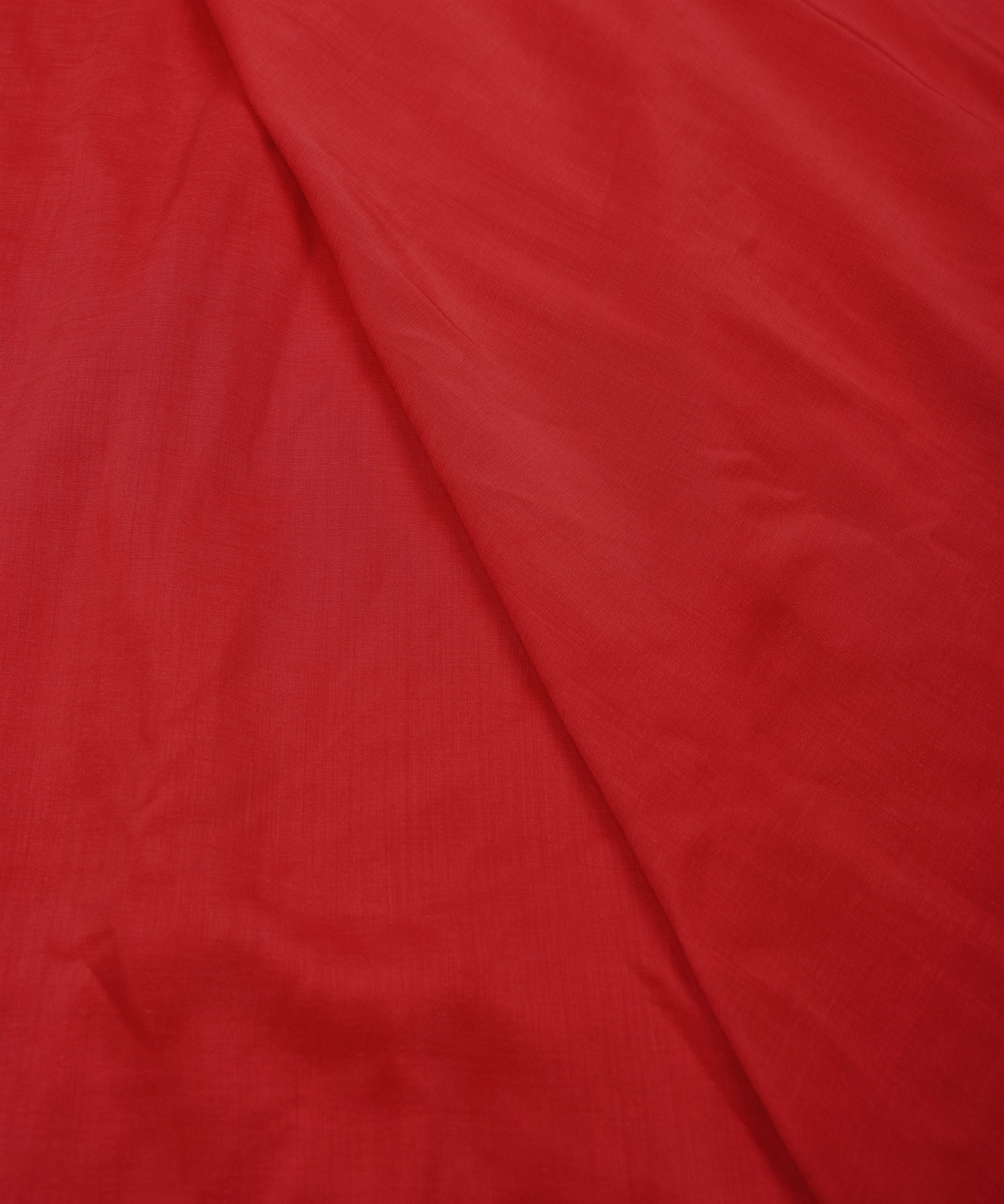 Blood Red Plain Dyed Polyester Muslin Fabric