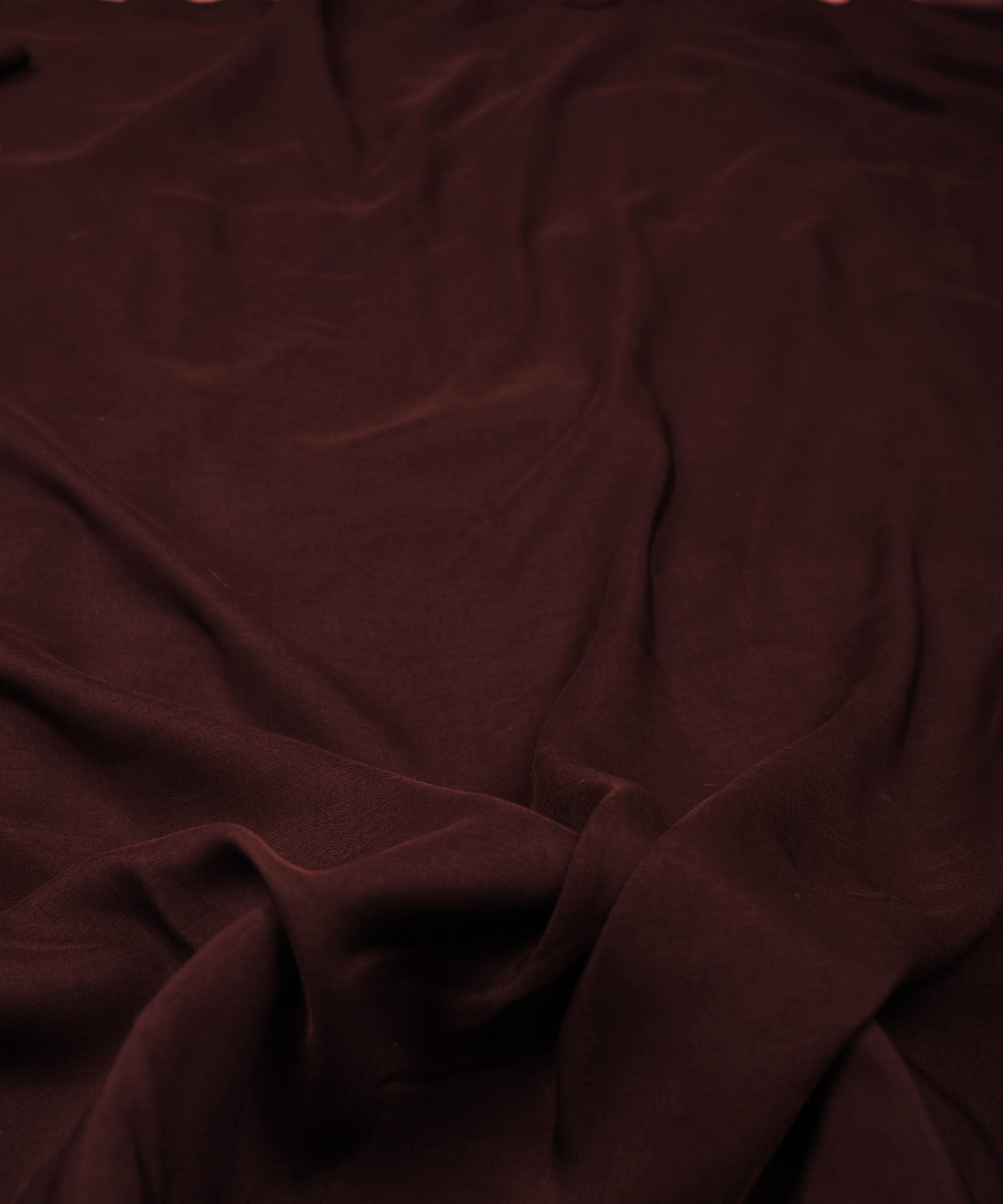 Brown Plain Dyed Polyester Muslin Fabric