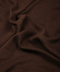 Coffee Brown Plain Dyed Polyester Muslin Fabric